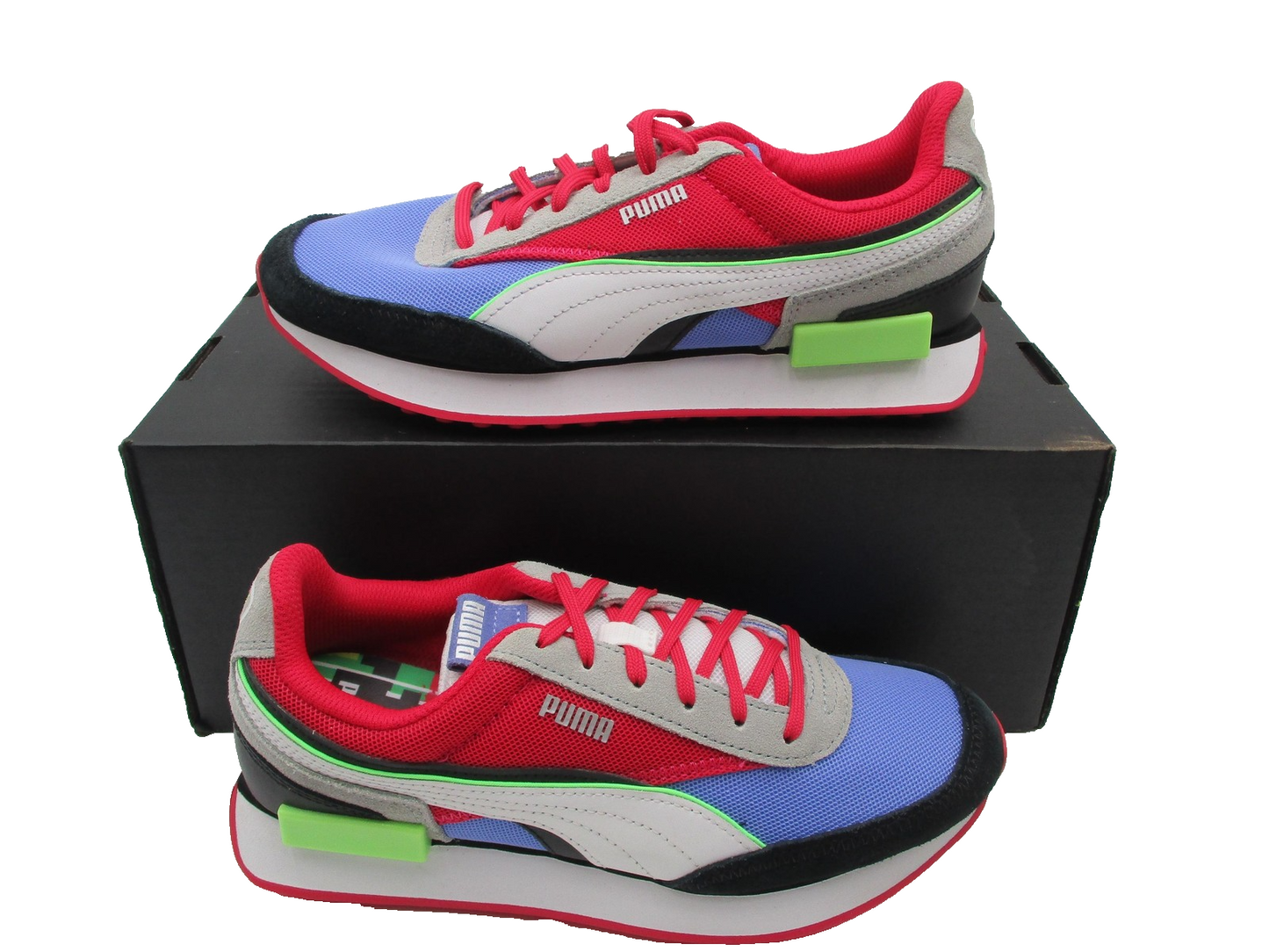 Puma Future Rider Womens Size 8 Red Blue White Gray Rider Foam 38168401 (1F3)1
