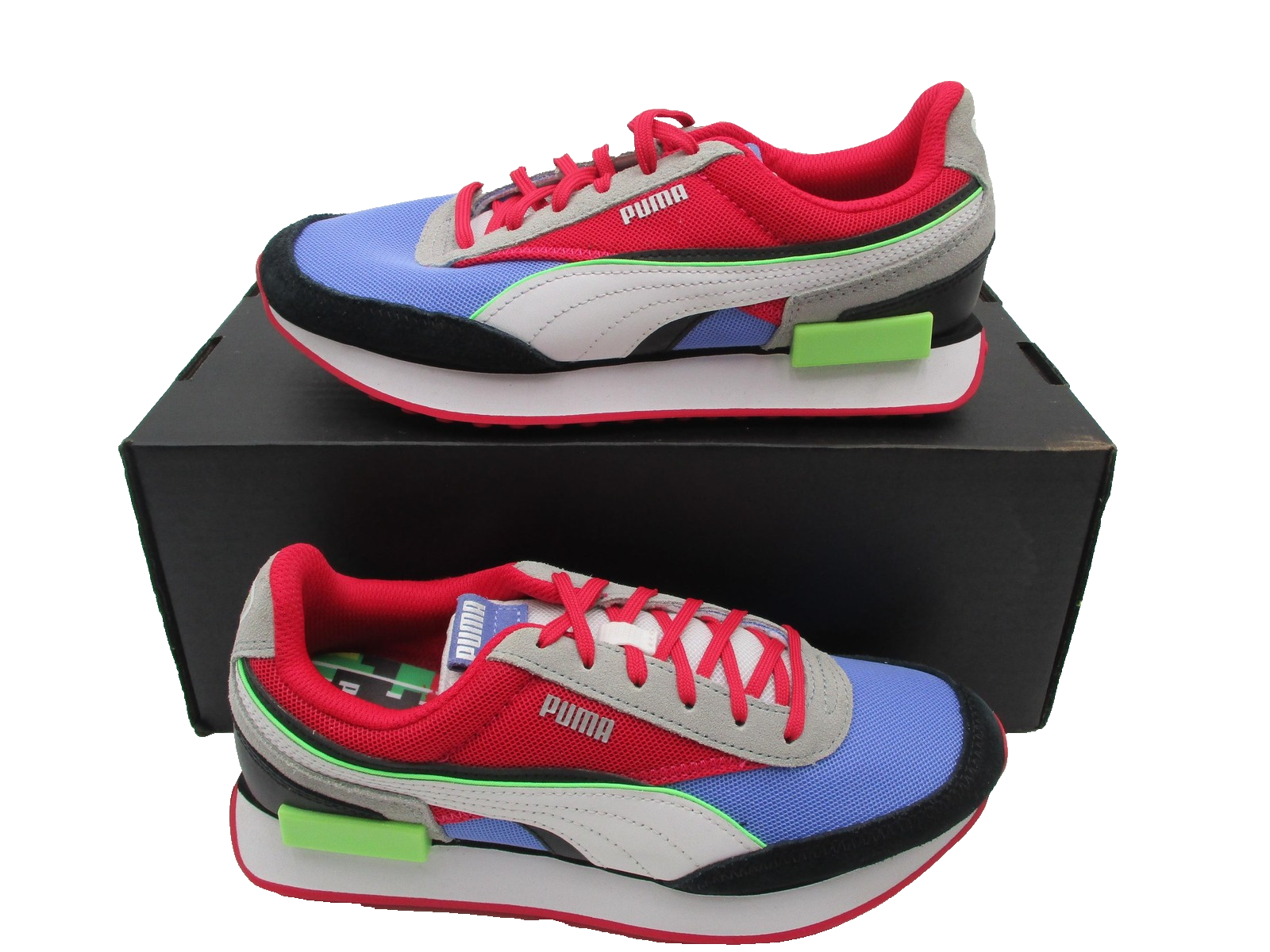 Puma Future Rider Womens Size 8 Red Blue White Gray Rider Foam 38168401 (1F3)1