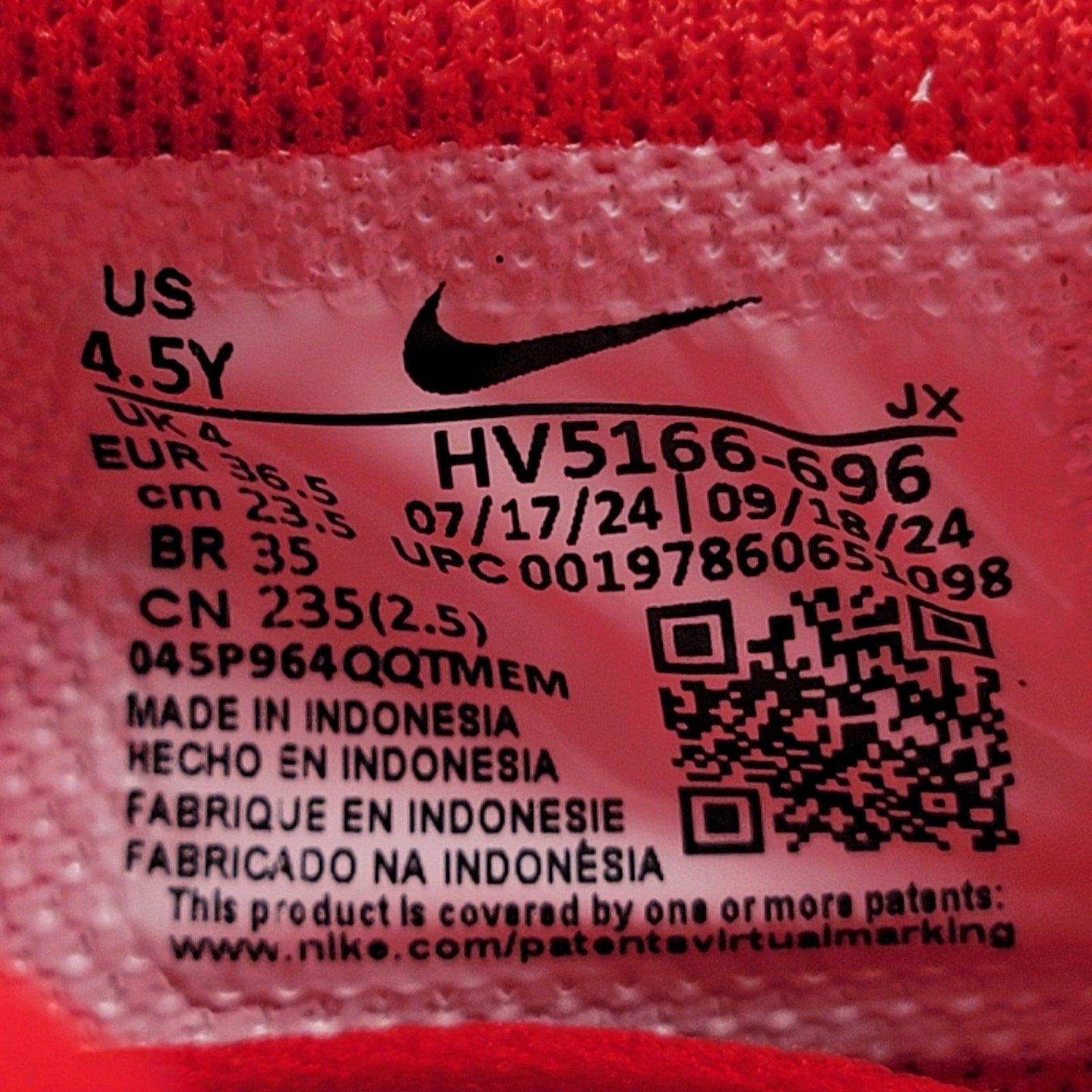 Cortez GS 'Valentine's Day 2025' Red/White Sz 4.5Y HV51666969