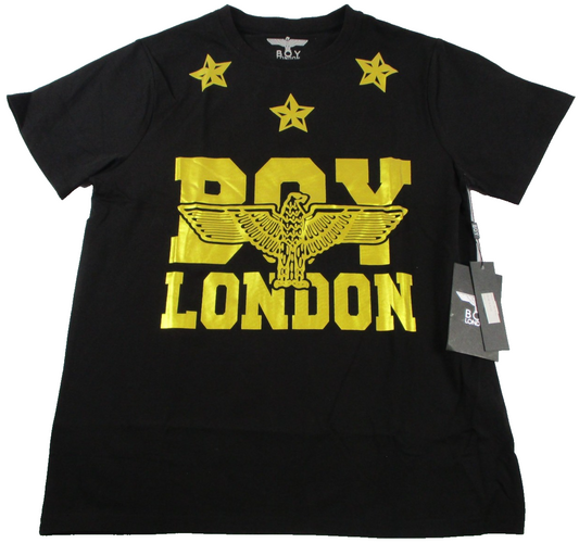 Boy London Shirt Mens Large Black Gold Eagle Logo Streetwear Graphic Tee 13080