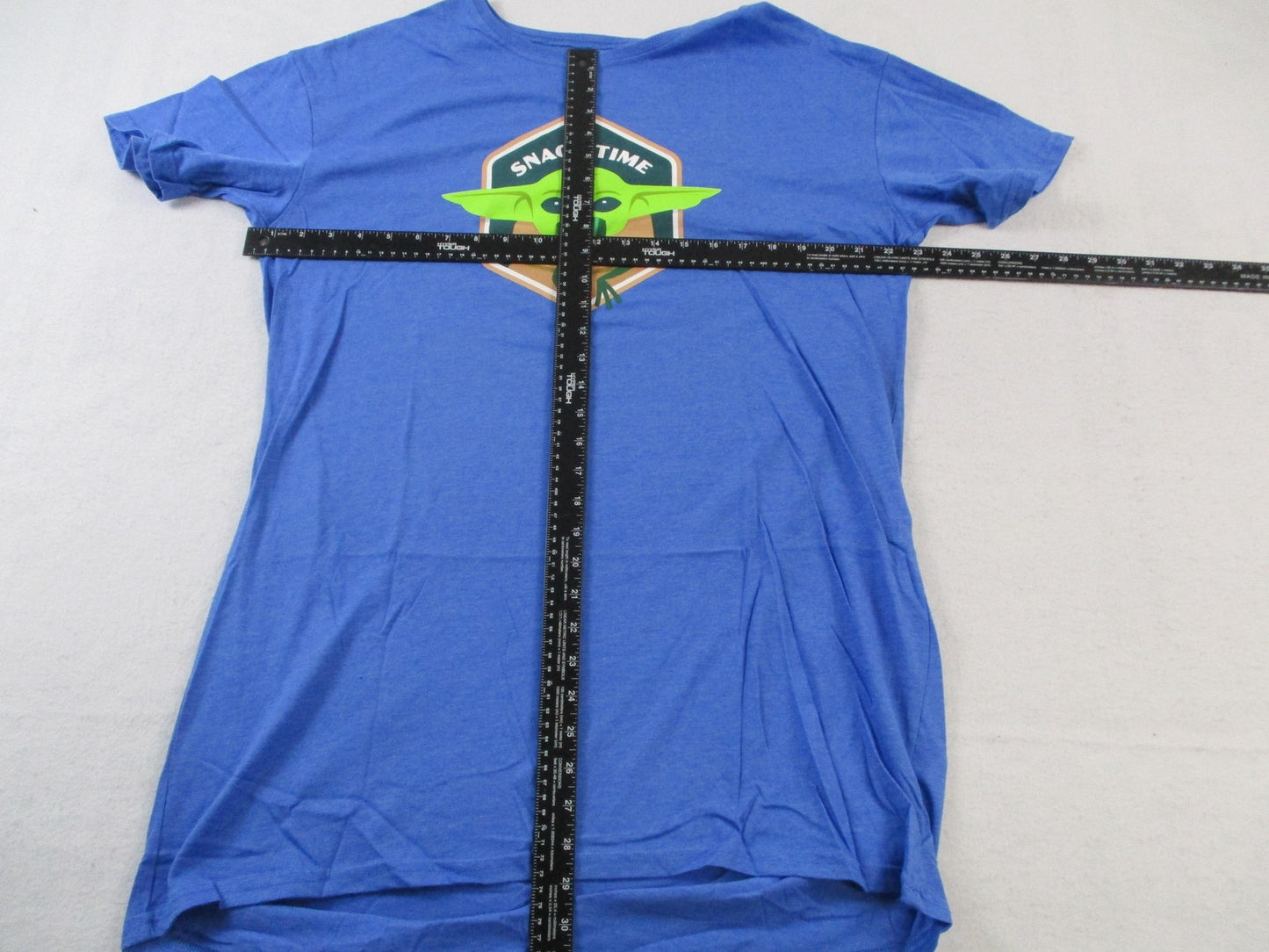 Star Wars Grogu Yoda Snack Time Mens Medium Blue Mandalorian Graphic Tee 1529304