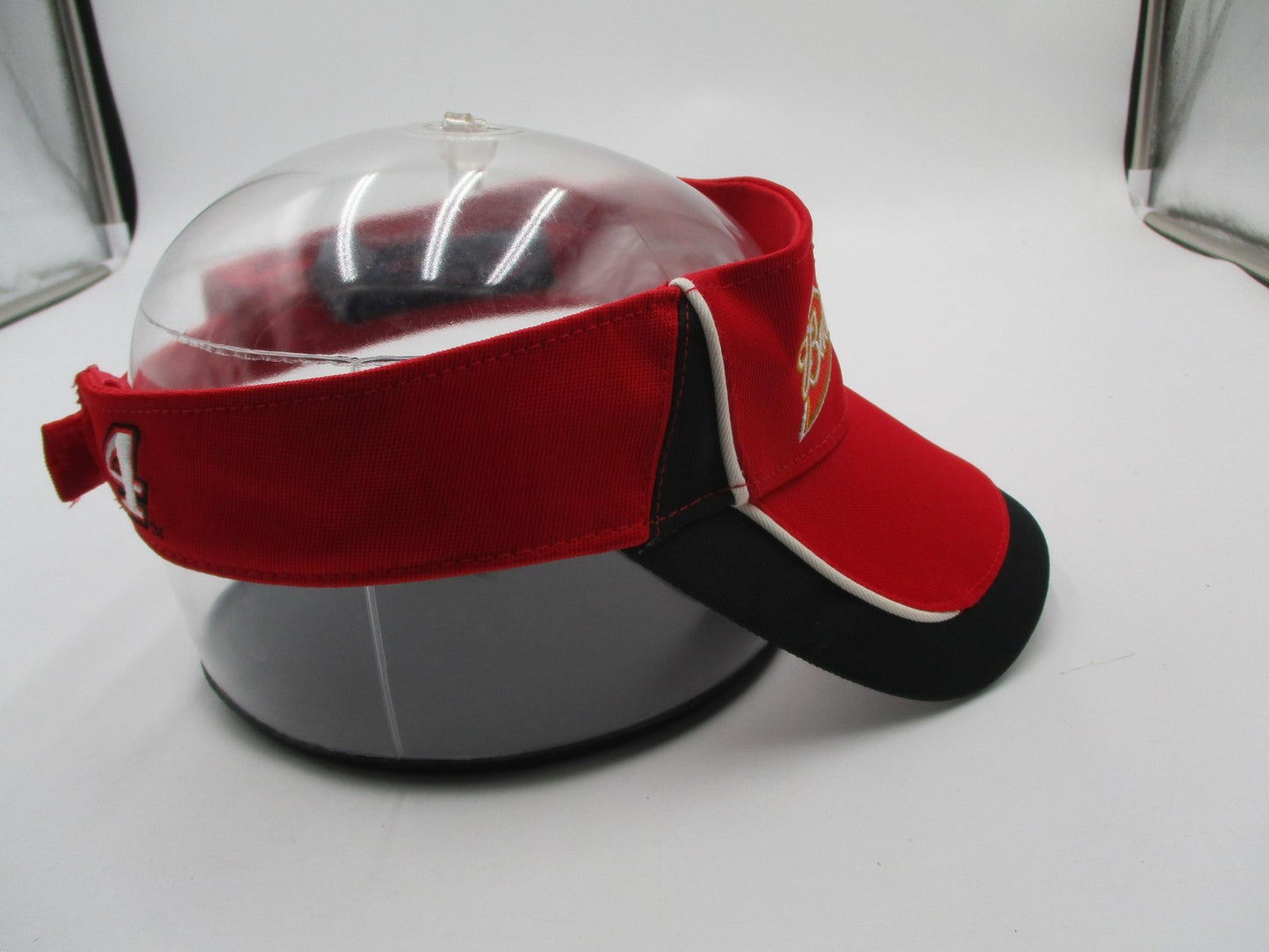 Kevin Harvick Budweiser Hat Cap Visor One Size Red NASCAR Auto Racing Mens Chase10