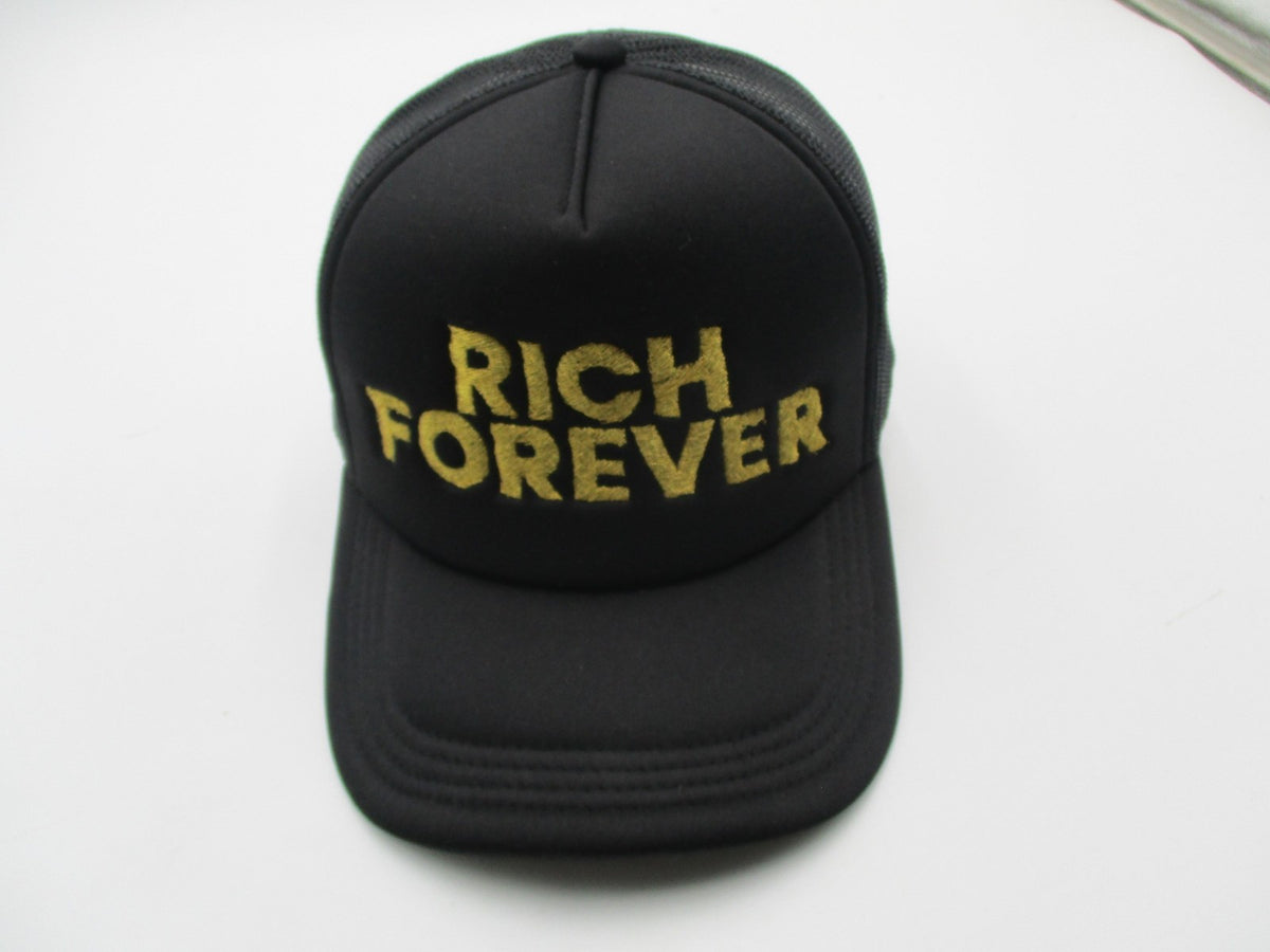 Crowns By Lids Rich Forever Hat Cap Snap Back Mens One Size Black Gold Lettering2