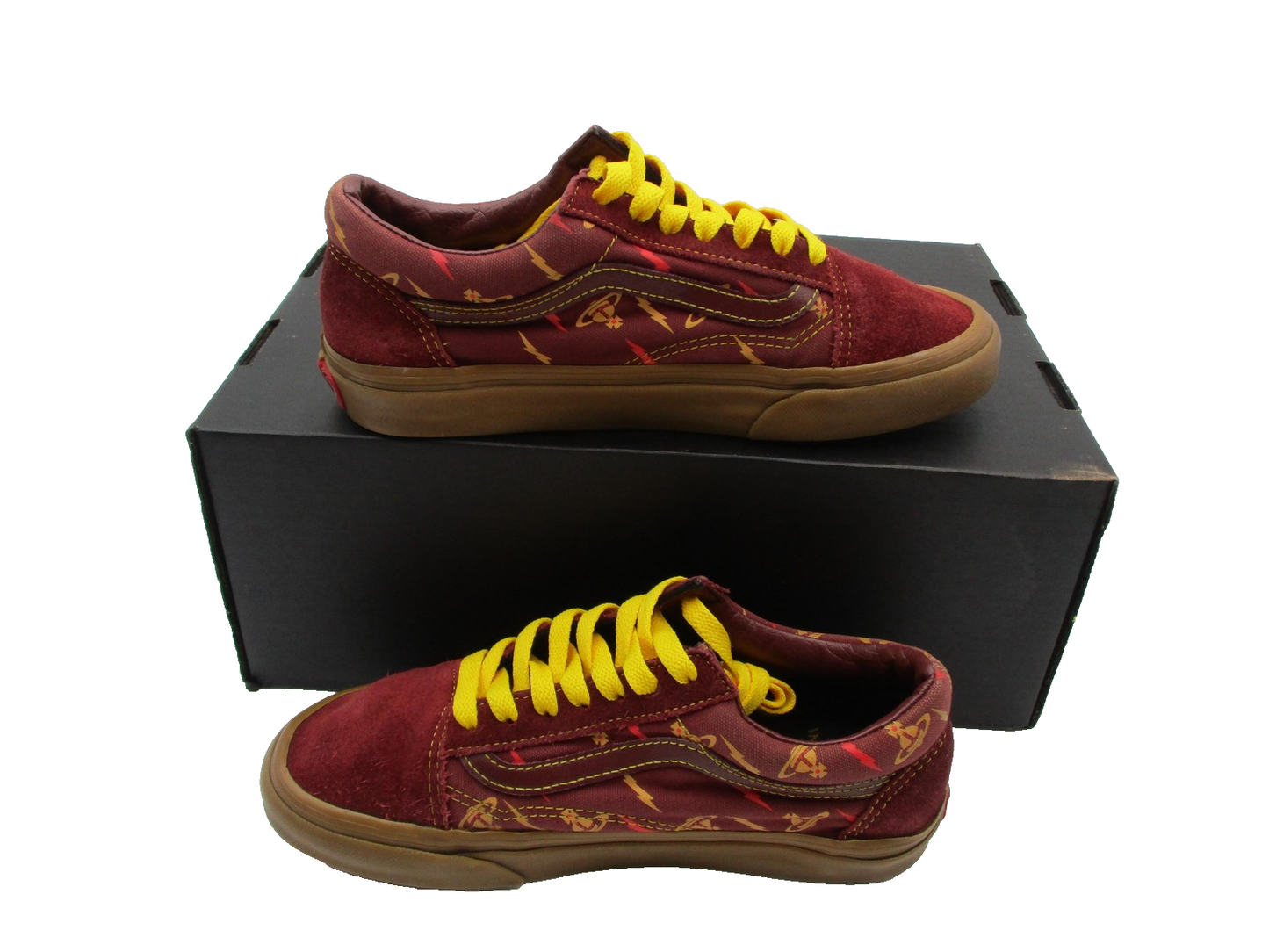 Vans Old Skool Vivienne Westwood Shoes Mens 5.5 Womens 7 Red Gum Bolt Print 1A43