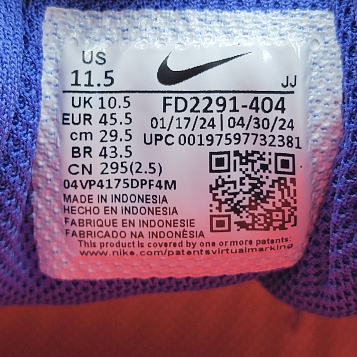 Nike Interact Run 'Astronomy Blue' Mens Size 11.5  NIB7