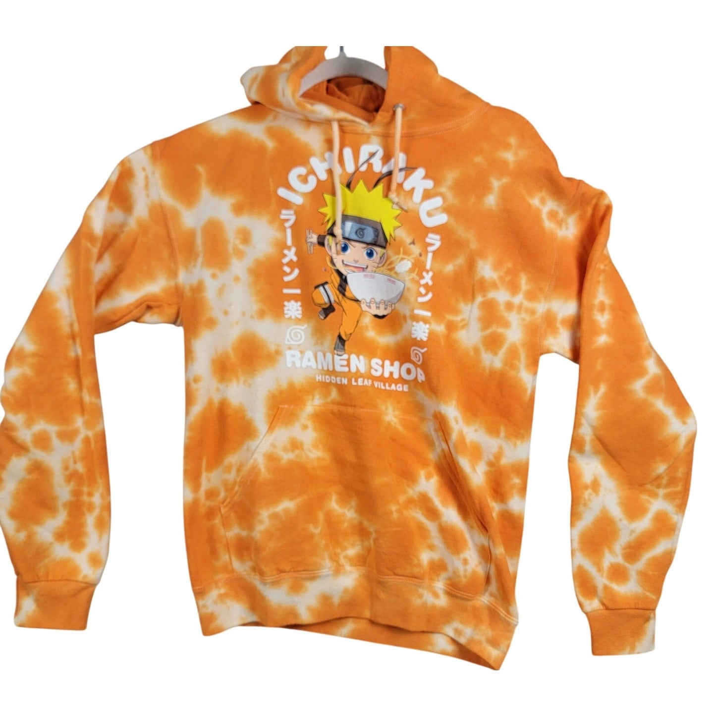 Naruto Shippuden Ichiraku Ramen Shop Tie-Dye Hoodie | Size S | Orange | Viz Media