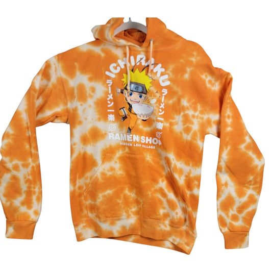 Naruto Shippuden Ichiraku Ramen Shop Tie-Dye Hoodie | Size S | Orange | Viz Media