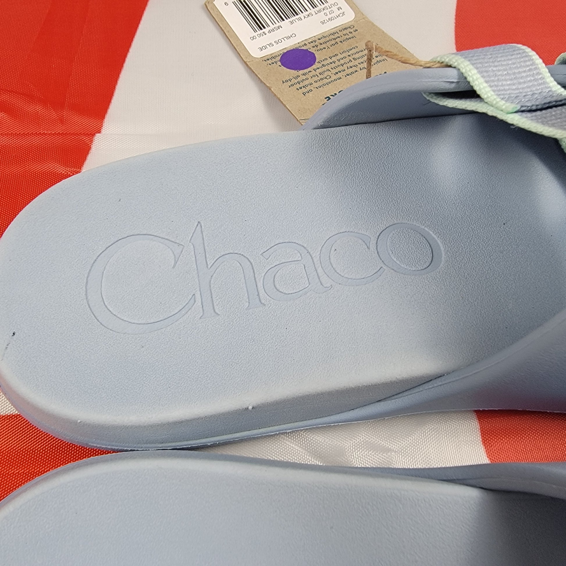 Chaco Chillos Slides Blue Mens Sz 7 (85) NWT4