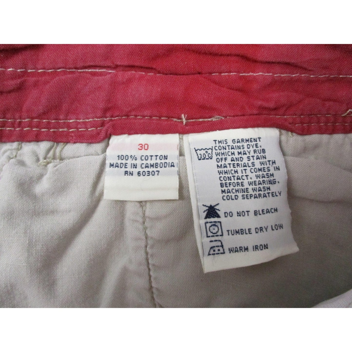 Unionbay Cargo Shorts Mens 30 White 11 Inseam Palm Tree Tropical Cotton Canvas