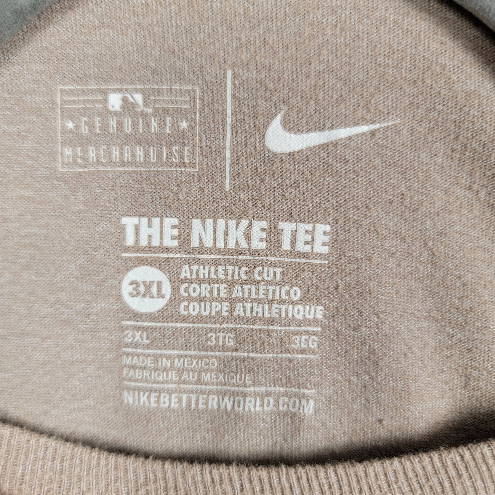 Vintage 2005 Nike St. Louis Cardinals Tee Tan Athletic Cut 3XL Preowned4