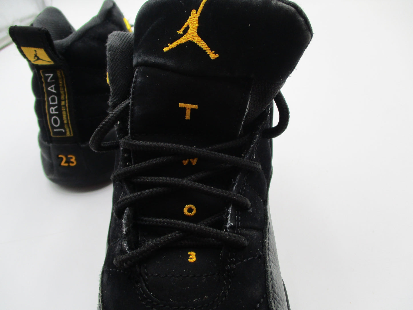 Air Jordan 12 Retro PS Black Taxi 13.5C Preowned No Box 151186-0717