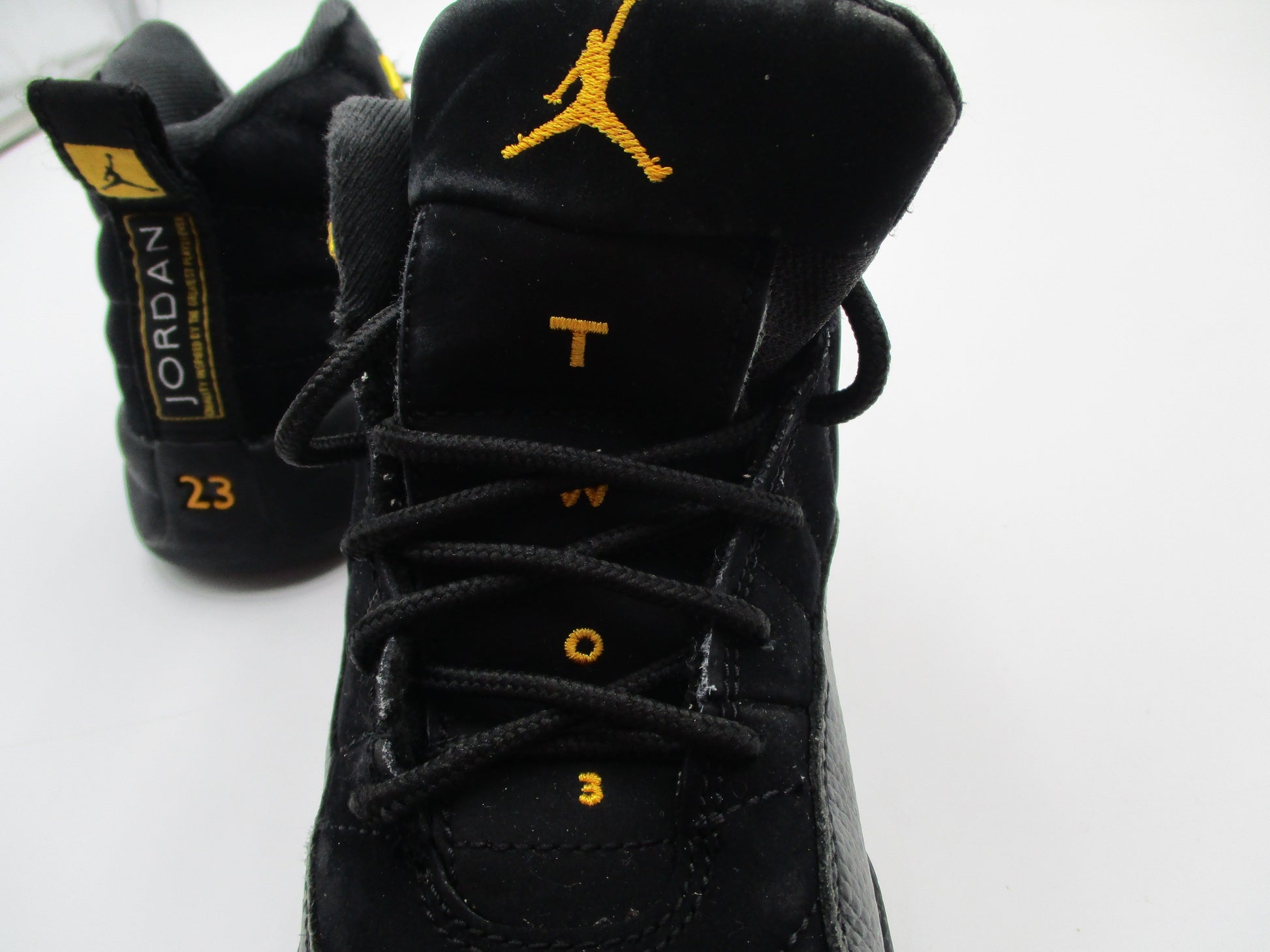 Air Jordan 12 Retro PS Black Taxi 13.5C Preowned No Box 151186-0717