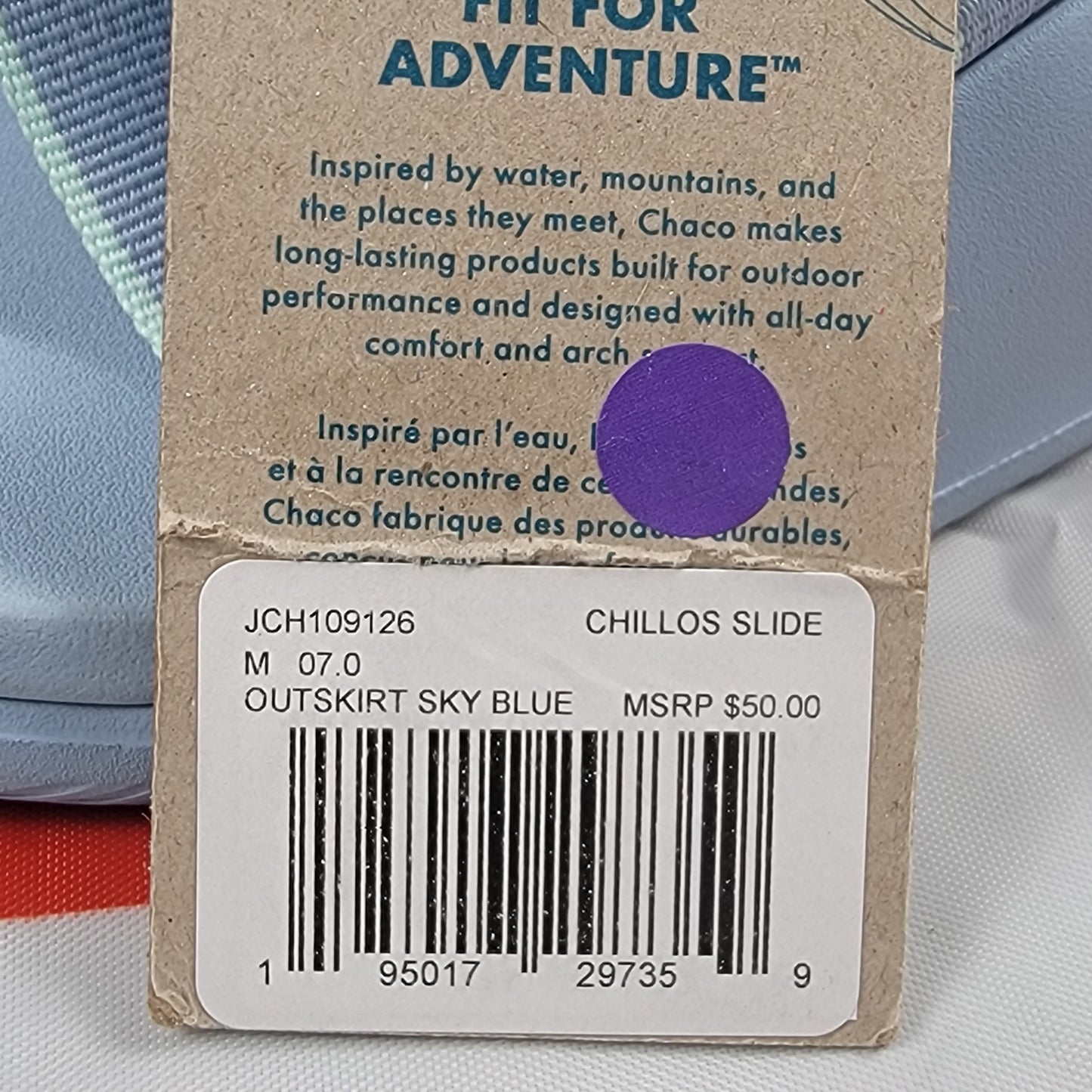 Chaco Chillos Slides Blue Mens Sz 7 (85) NWT7