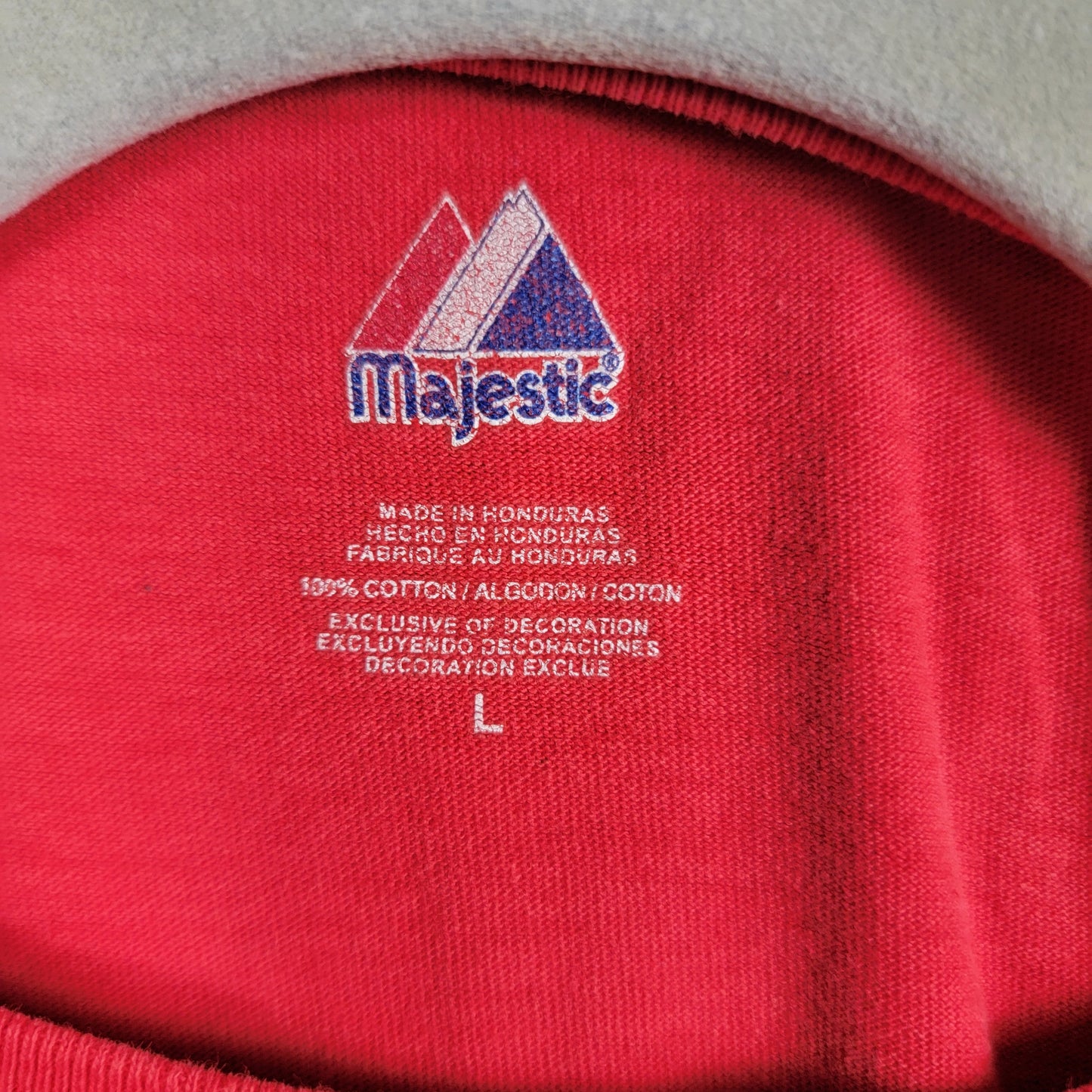 2010 Spring Training Cactus League MLB 15 Team Majestic Tee Red L3