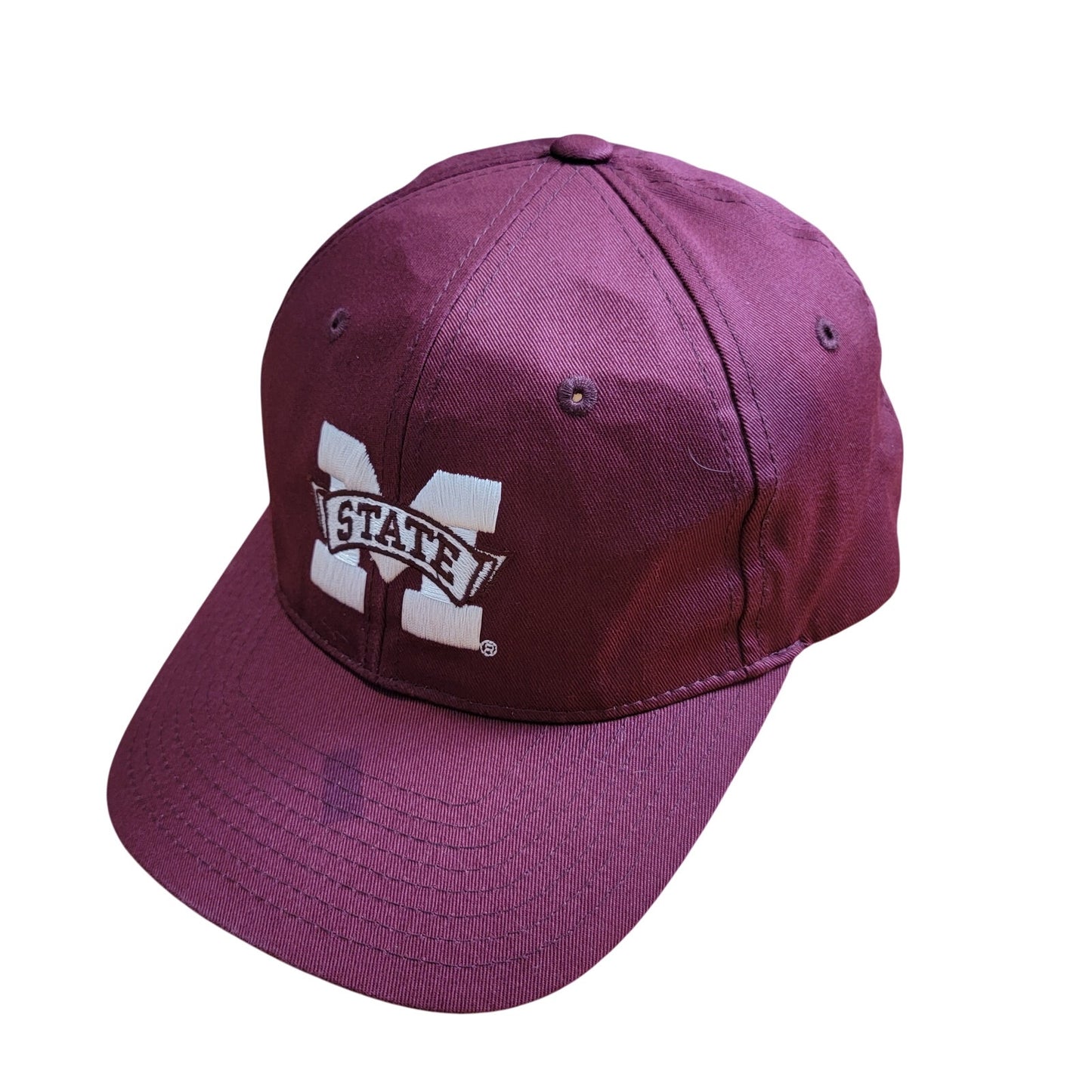 Mississippi State Bulldogs dark red strapped back ball cap, pre-owned0