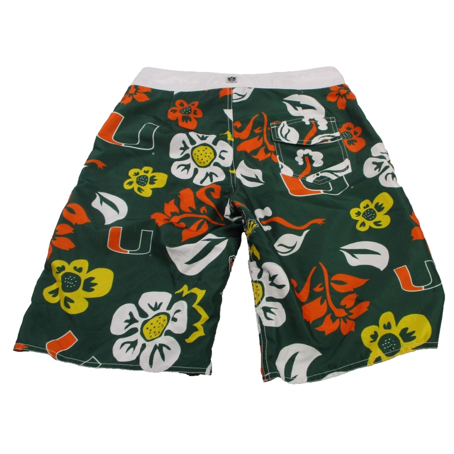 Miami Hurricanes Shorts Mens 30 Green Ncaa Football Wes And Willy Swim Trunks