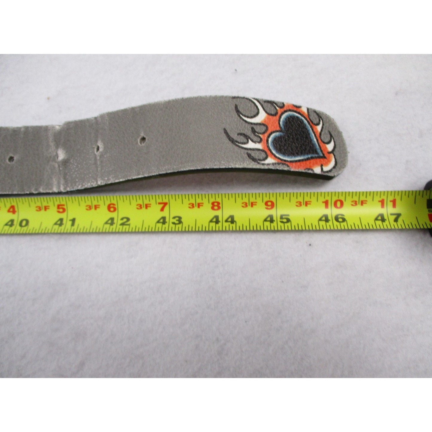 Ed Hardy Belt Mens Size 42 Multicolor Skull Rose Tattoo Graphic Rock Buckle
