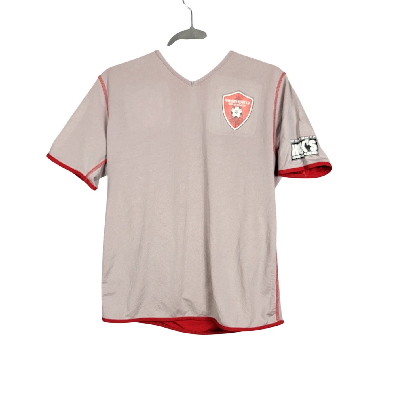 DSG Score Wilson United Soccer League Jersey Small Red Gray Reversible #12 Mens2