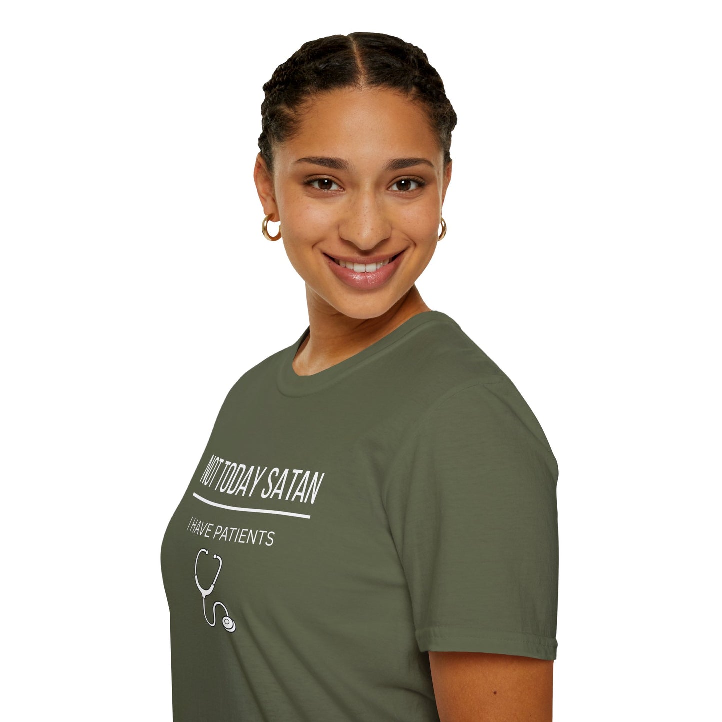 Not Today Satan I Have Patients T-Shirt — Funny Nurse Medical Tee New