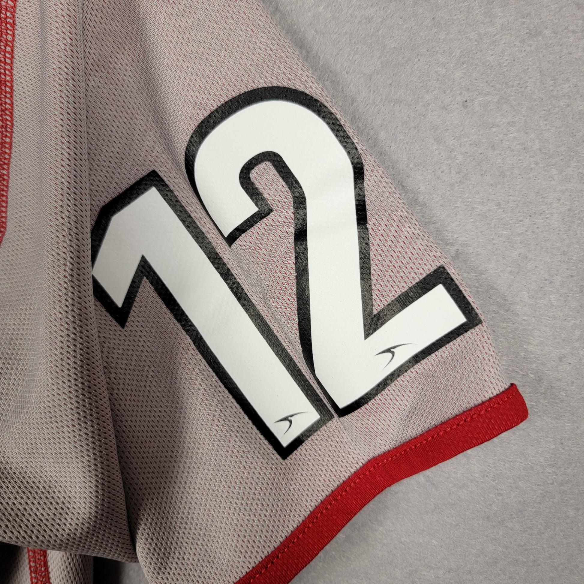 DSG Score Wilson United Soccer League Jersey Small Red Gray Reversible #12 Mens12