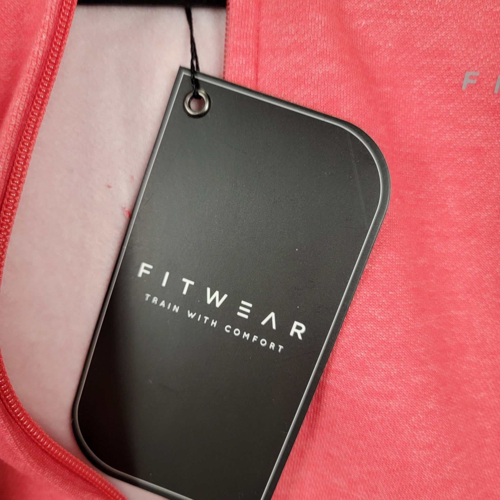 Fitwear Womens Hoodie M US 6 Coral Red Full Zip Jacket NWT4