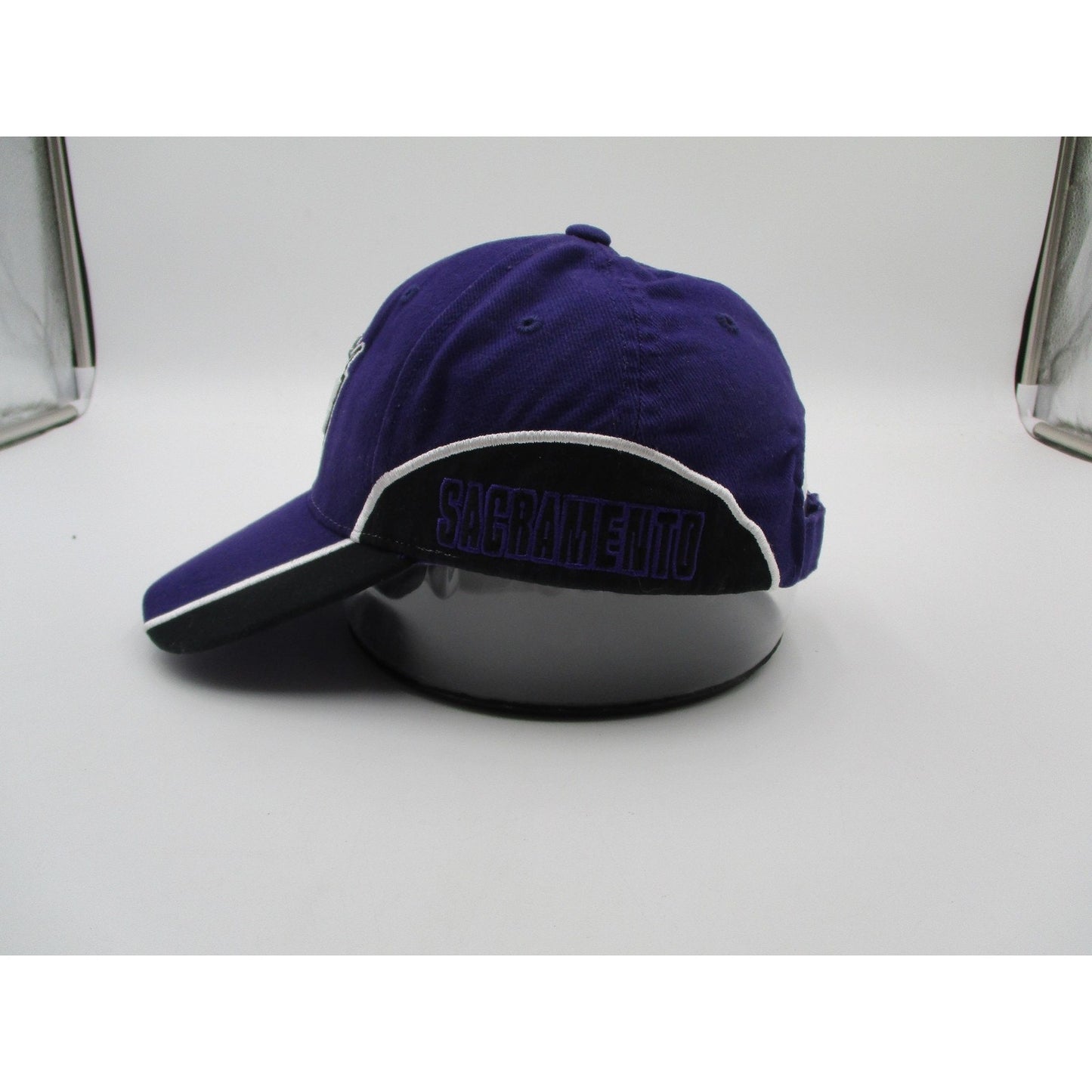 Sacramento Kings Hat Cap Strap Back One Size Purple Black Nba Basketball Mens