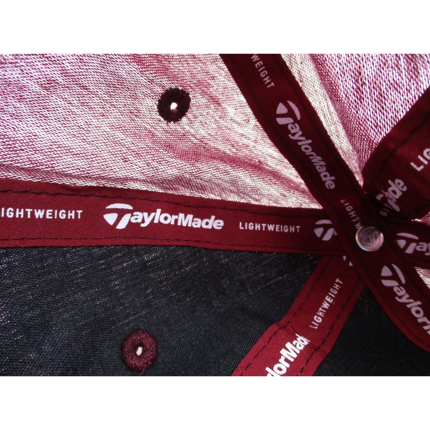 Taylormade Hat Cap Strap Back Mens One Size Red Lightweight Golf Embroidered