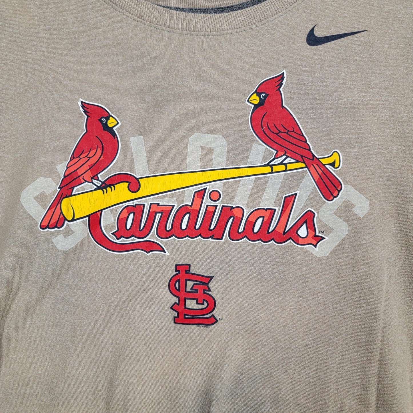 Vintage 2005 Nike St. Louis Cardinals Tee Tan Athletic Cut 3XL Preowned2