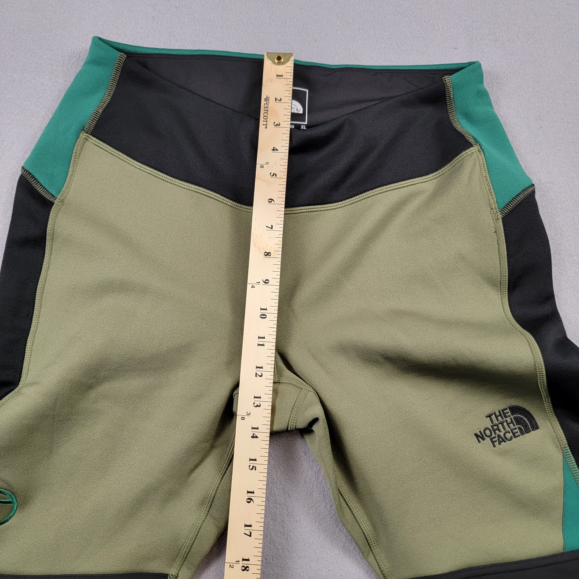The North Face Steep Tech Womens Tights XL Green Teal Black Colorblock NWOT10