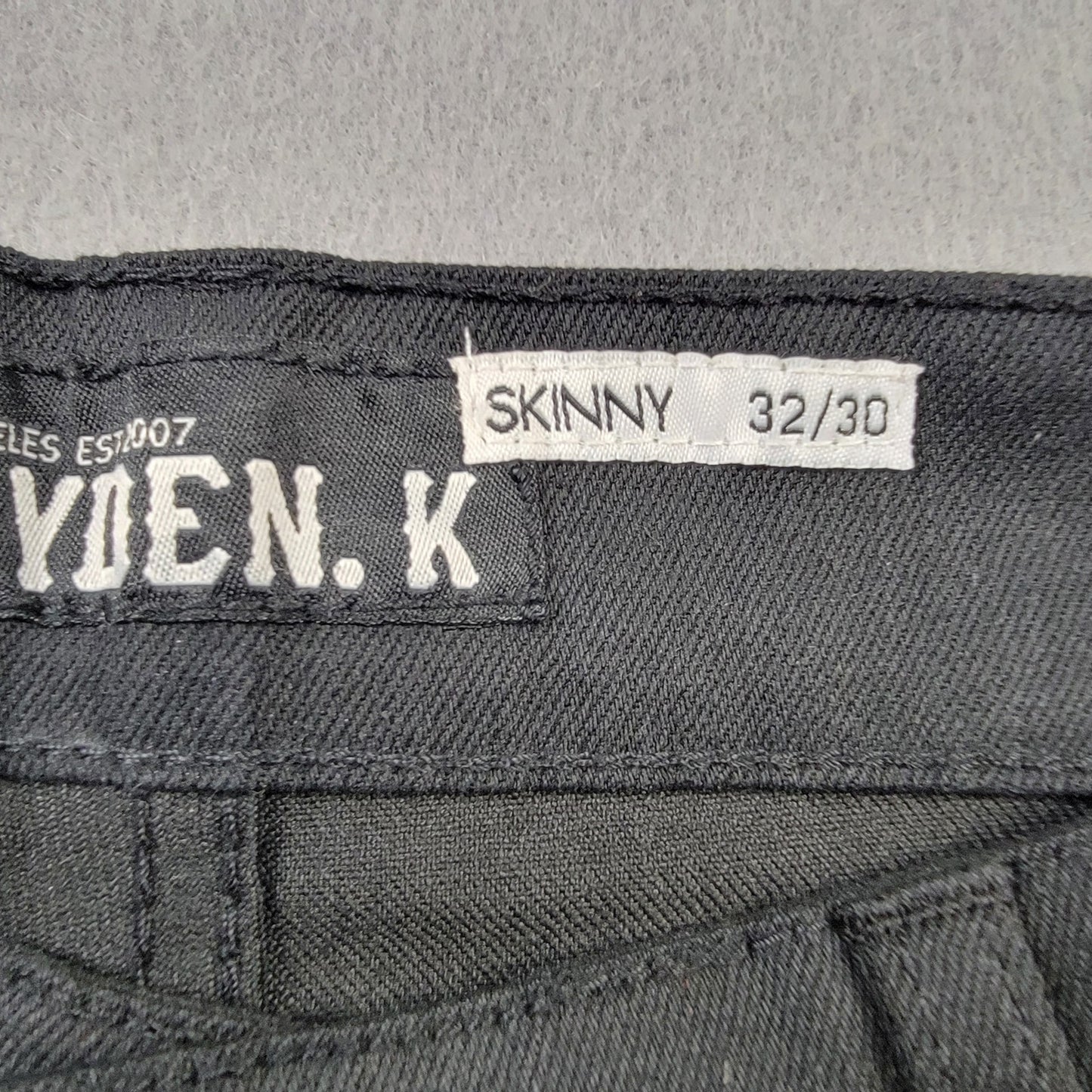 Kayden.K KDNK Men's Skinny Jeans | 32x30 | Black Stretch | Los Angeles | NWT