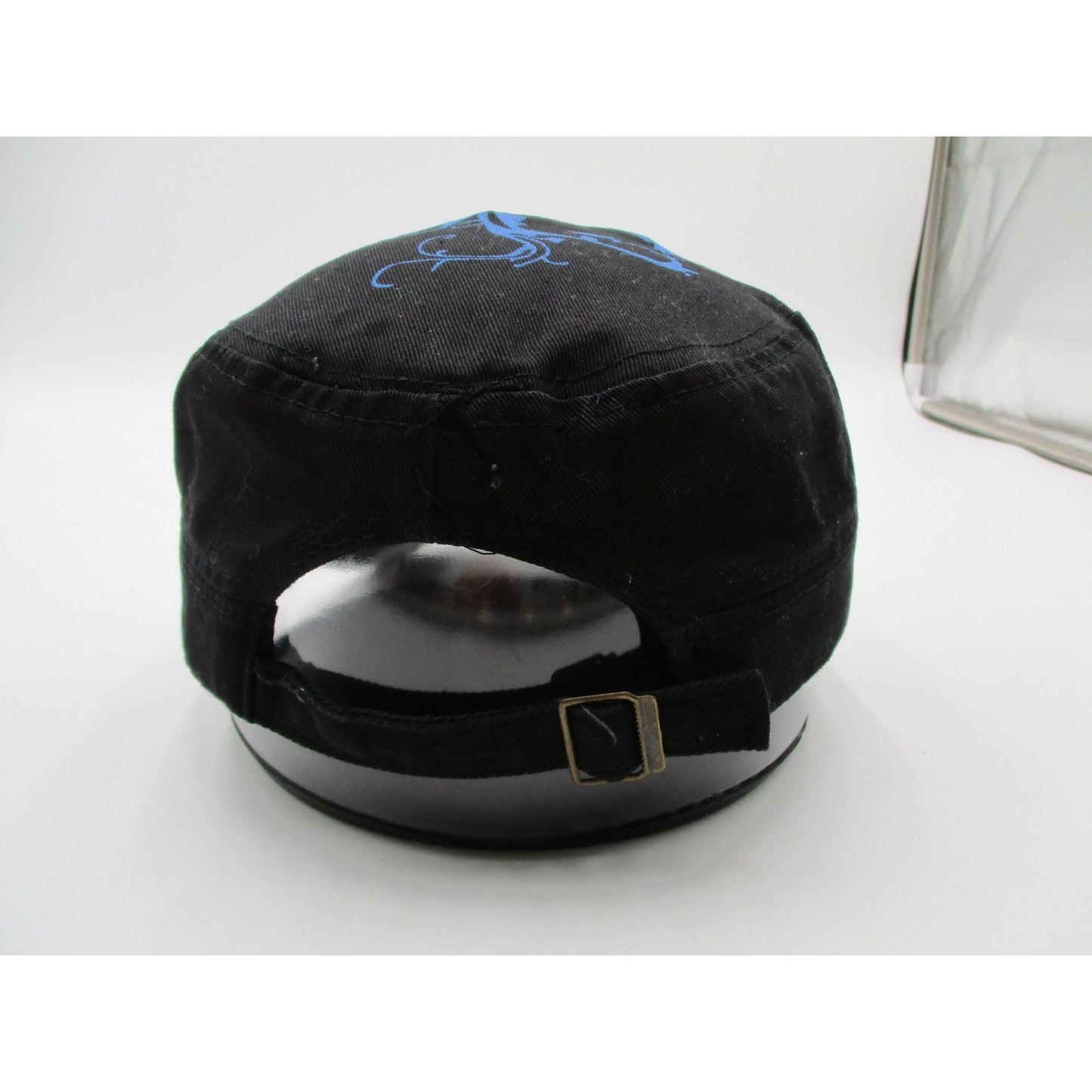 Cross Shield Hat Cap Army Strap Back Mens One Size Black Blue Graphic Studs Y2k