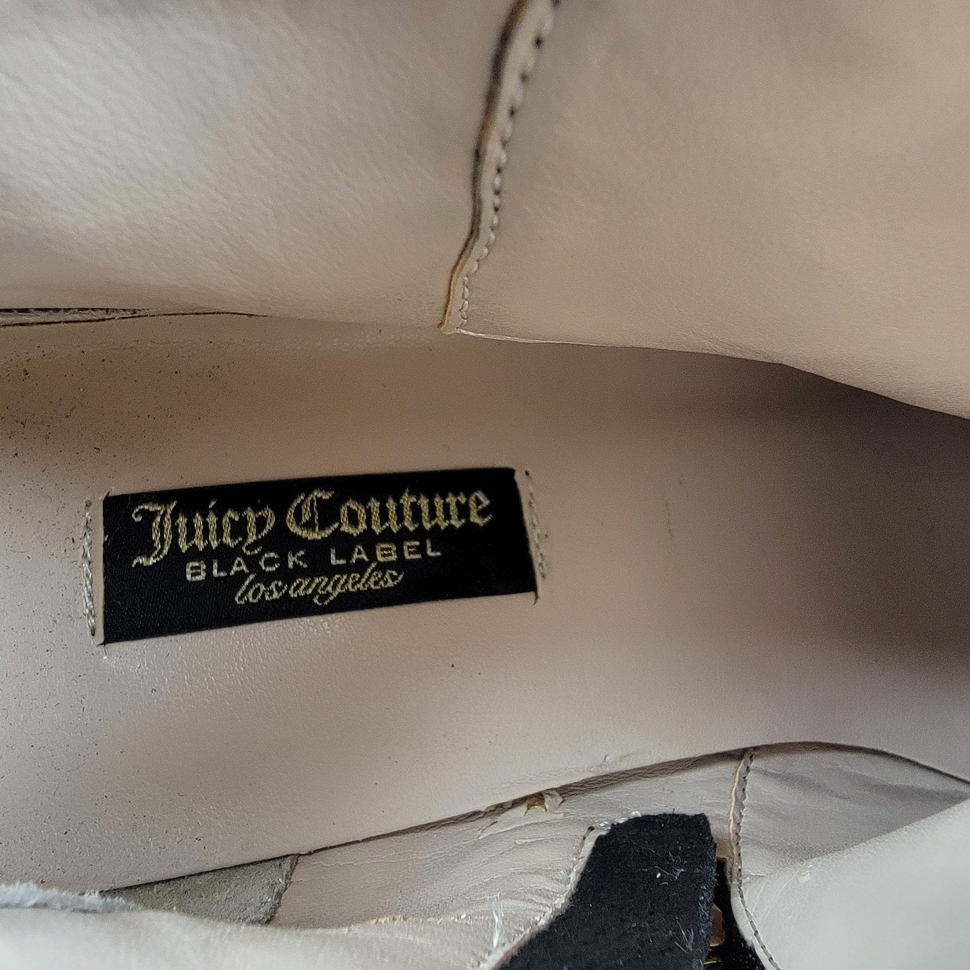 Juicy Couture Black Label Suede Ankle Boots Buckle Zip Womens 11 Preowned6