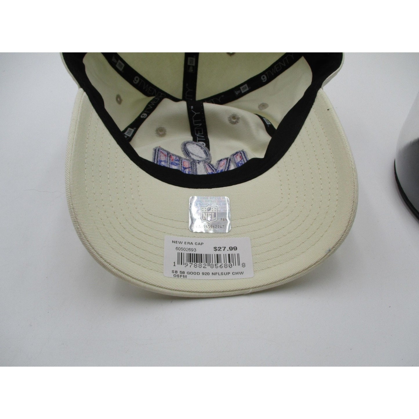 Super Bowl Lviii Hat Cap Strap Back One Size Beige Nfl Football New Era Mens Nwt