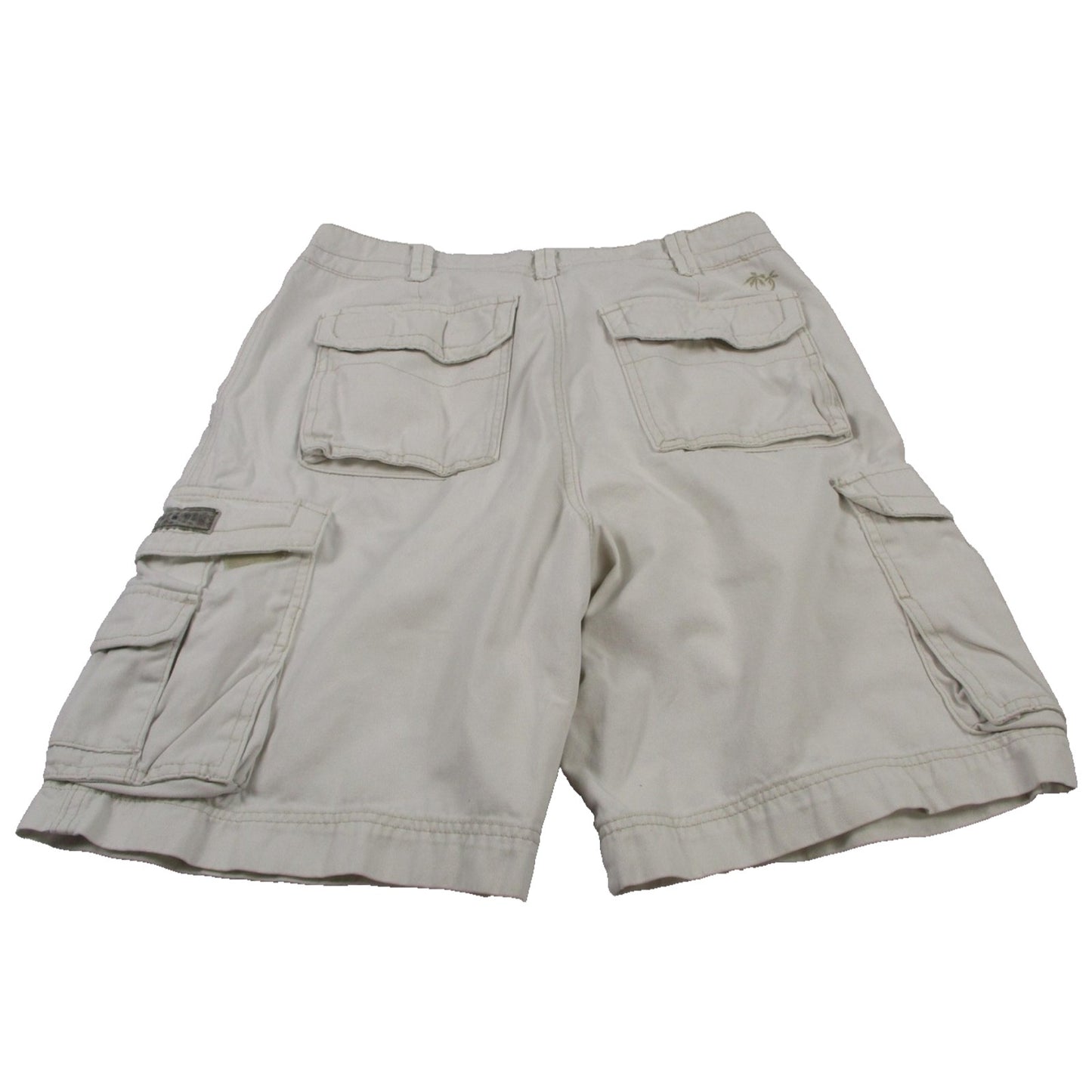 Unionbay Cargo Shorts Mens 30 White 11 Inseam Palm Tree Tropical Cotton Canvas