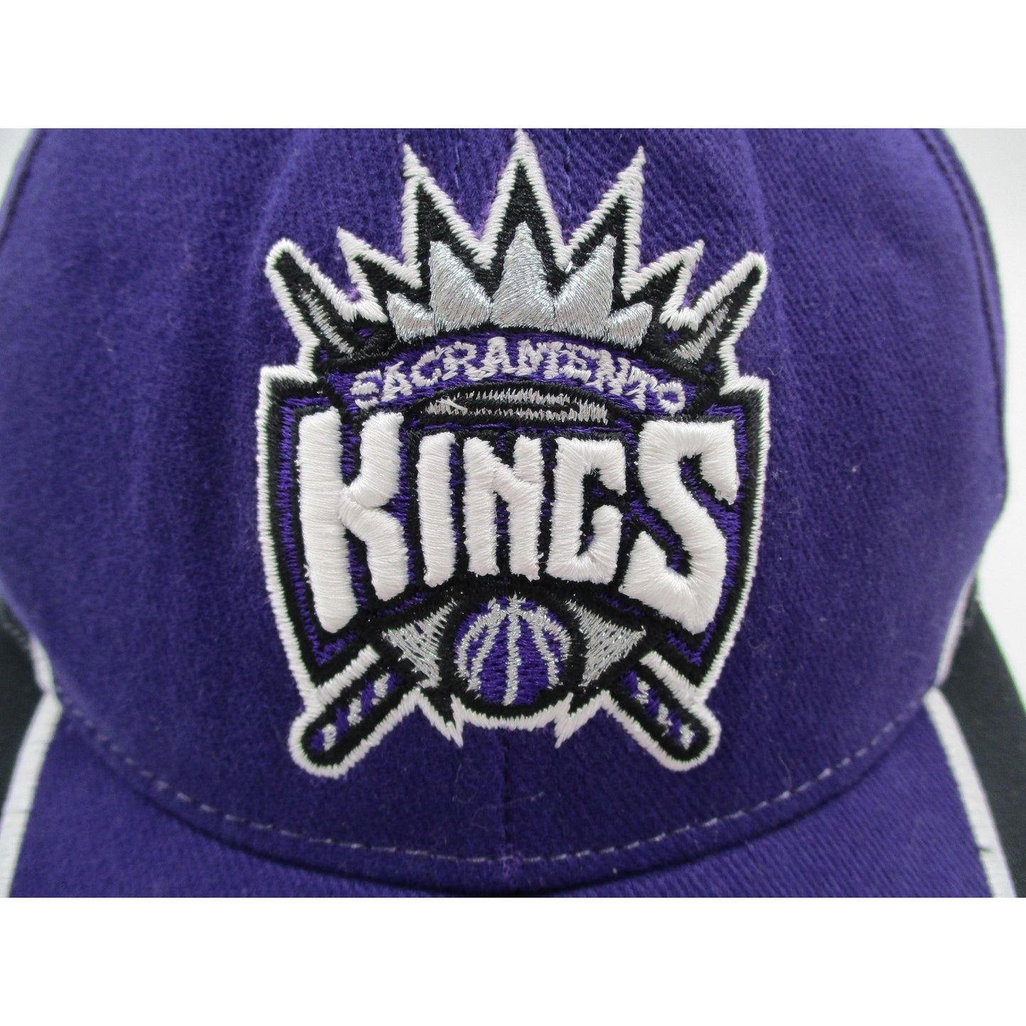 Sacramento Kings Hat Cap Strap Back One Size Purple Black Nba Basketball Mens