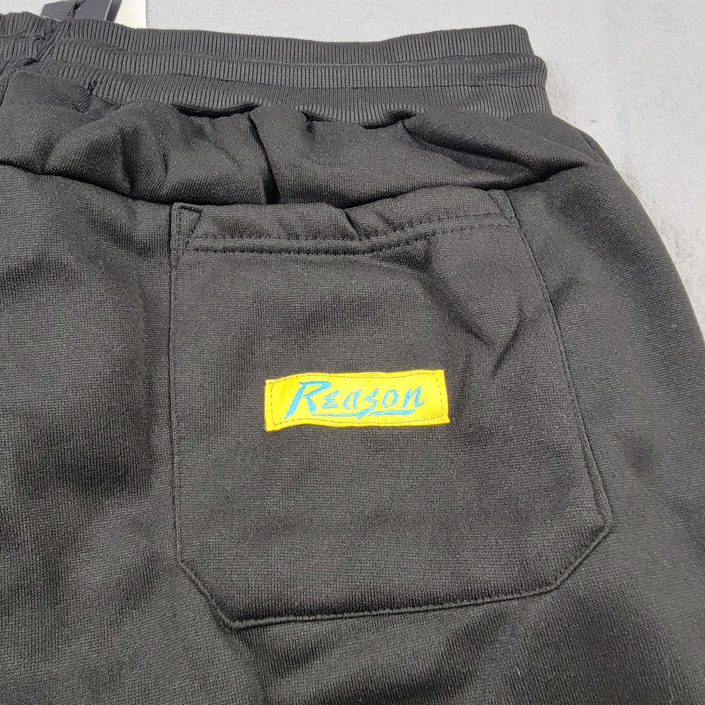 Reason Brand Mens Jogger Sweatpants Large Black Leopard Graphic NWT7