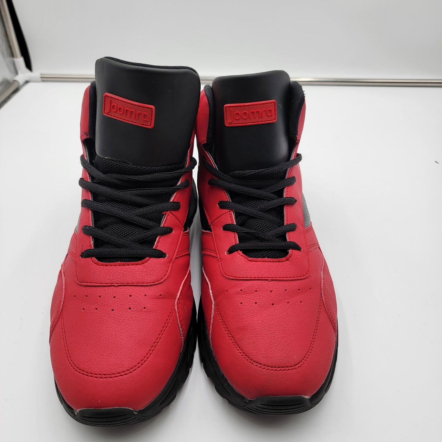 Joomra High Top Sneaker Red Black Mens Size 14 EU 48 Basketball Athletic Used 974