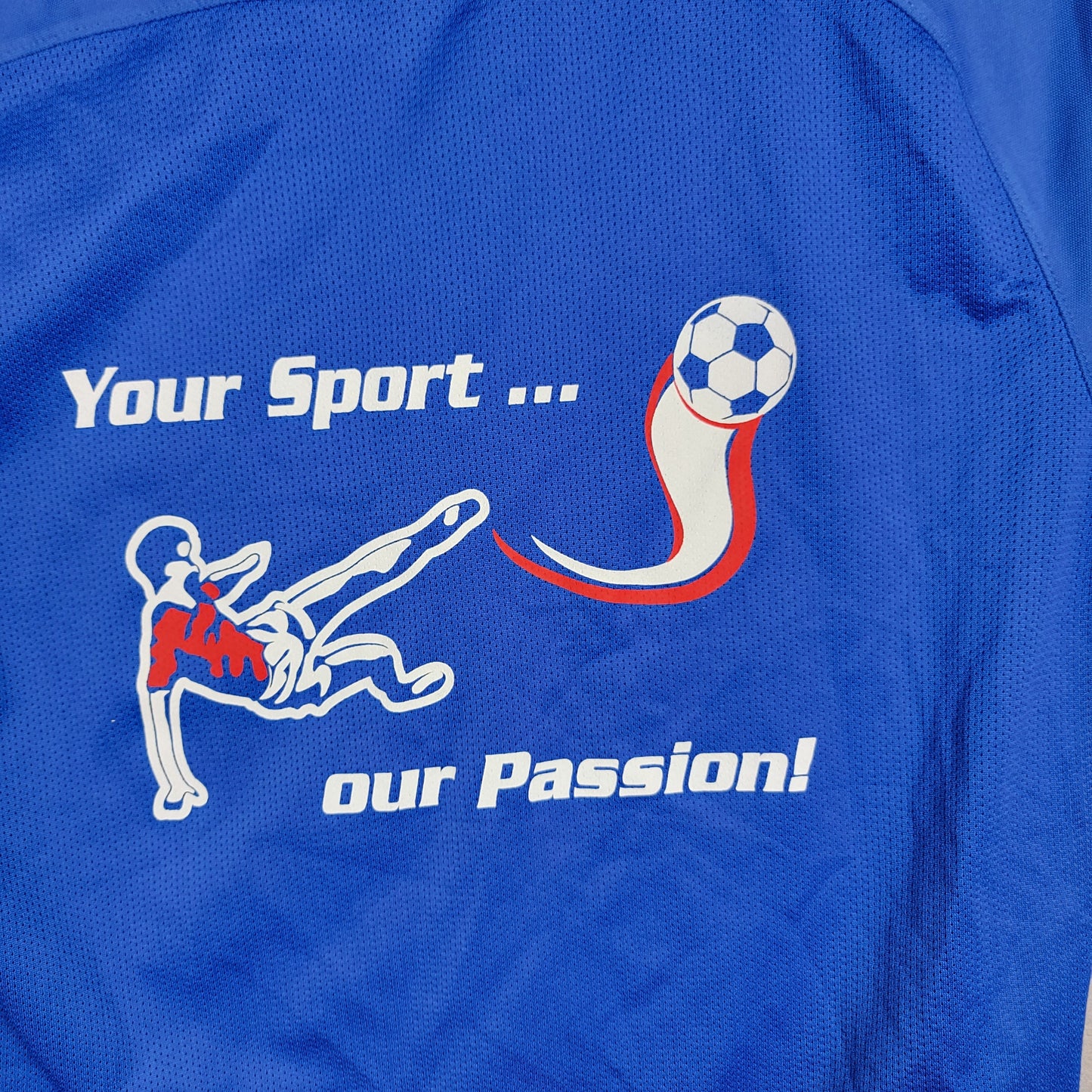 Nike Dri-Fit Soccer Jersey Medium Blue World Cup Camps Graphic Shirt 894293-4807