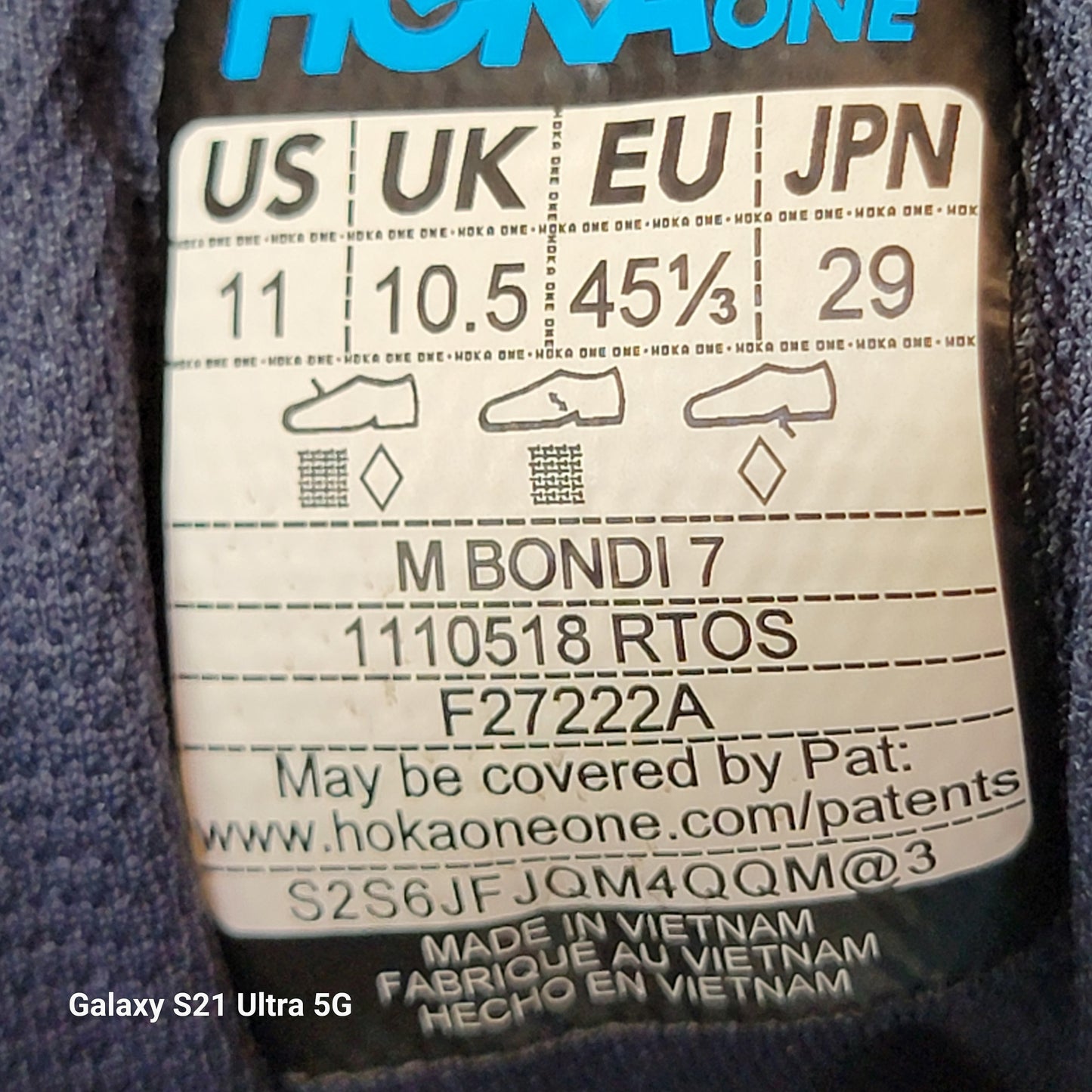 Hoka One One Bondi 7 Real Teal RTOS Mens 11 Used 1110518 *Outsole Flaw Read*10