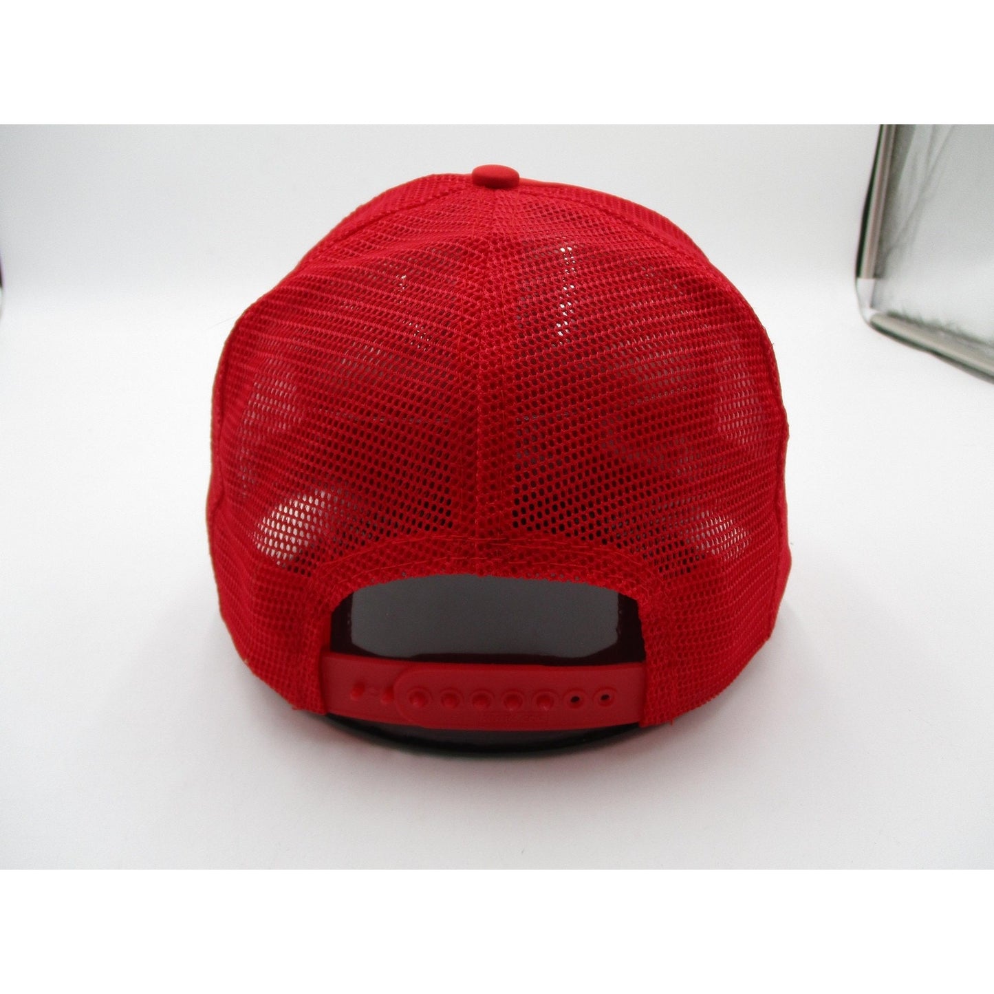 Nissin Cap Peterbilt Hat Cap Snap Back Mens Osfm Red Mesh Trucker Embroidered