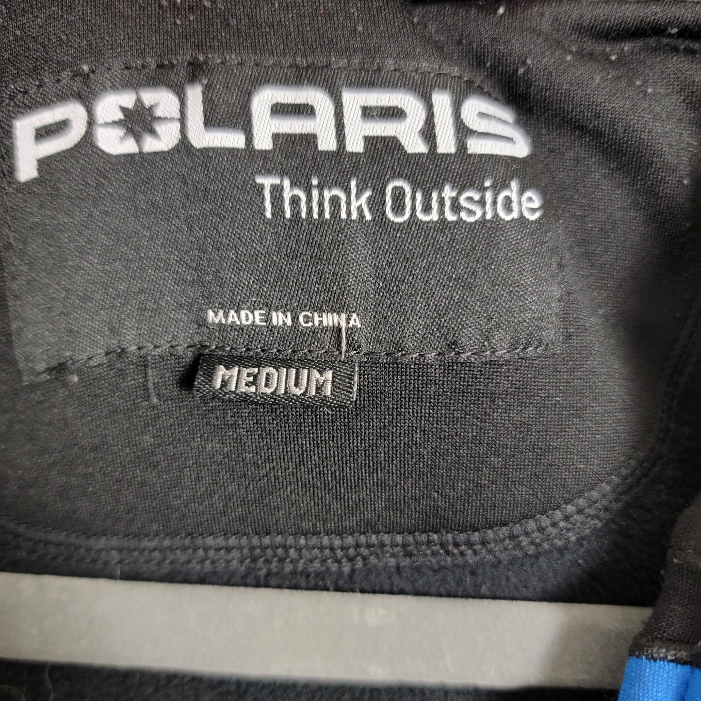 Polaris RZR Tech ORV Full Zip Hoodie Mens Medium Gray Black Blue Preowned 312