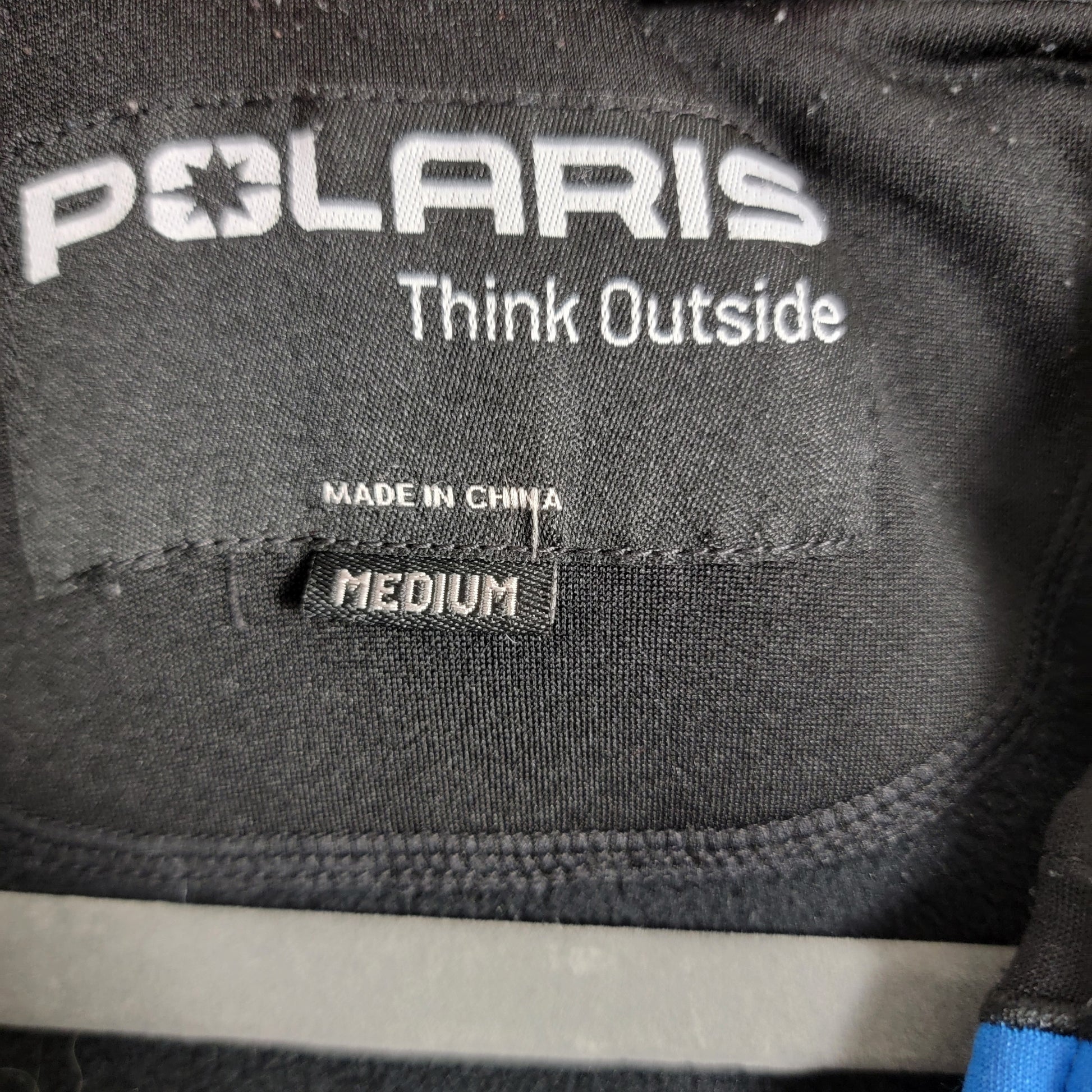 Polaris RZR Tech ORV Full Zip Hoodie Mens Medium Gray Black Blue Preowned 3123