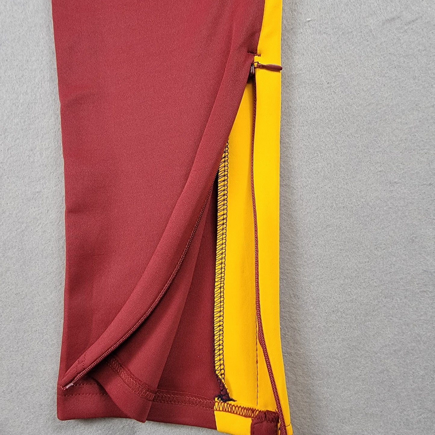 Royal Blue Mens Track Pants Medium Navy Burgundy Yellow Side Stripe NWT5
