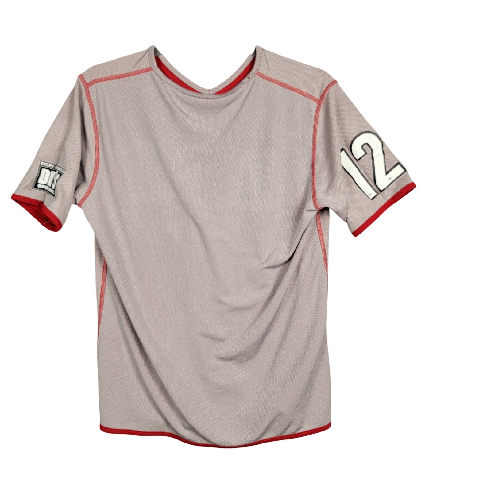 DSG Score Wilson United Soccer League Jersey Small Red Gray Reversible #12 Mens3