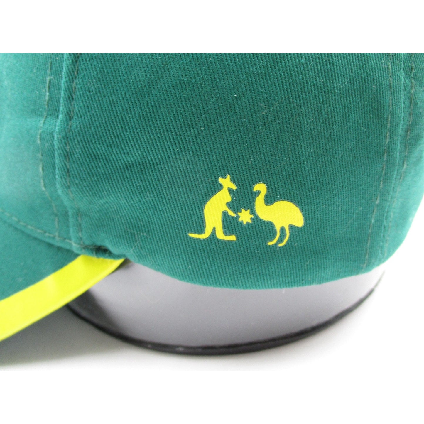 Australia Hat Cap Strap Back Mens One Size Green Yellow Kangaroo Emu Souvenir