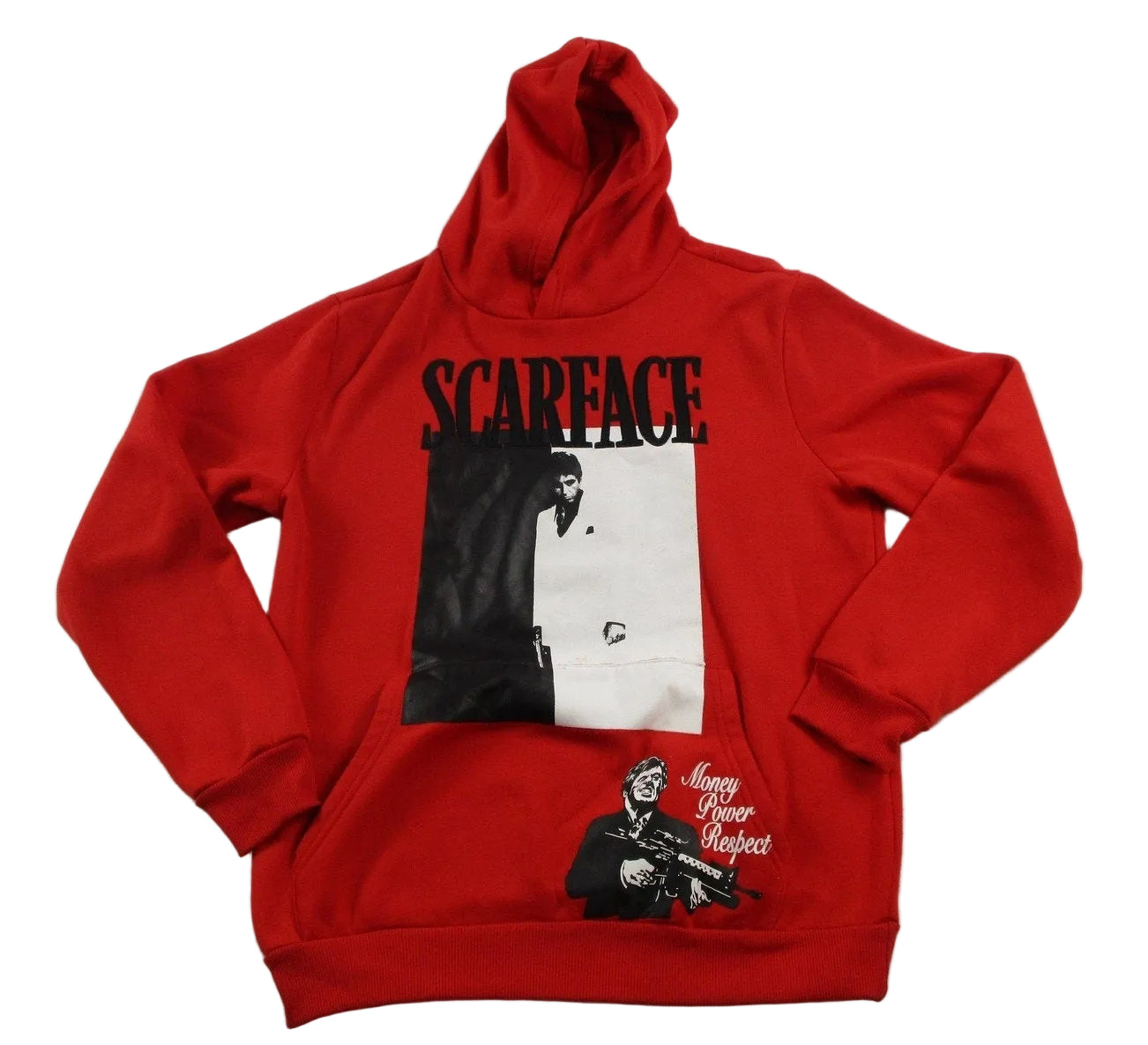 Reason Scarface Tracksuit Mens Medium Red Fleece Graphic Hoodie Sweatpants Set