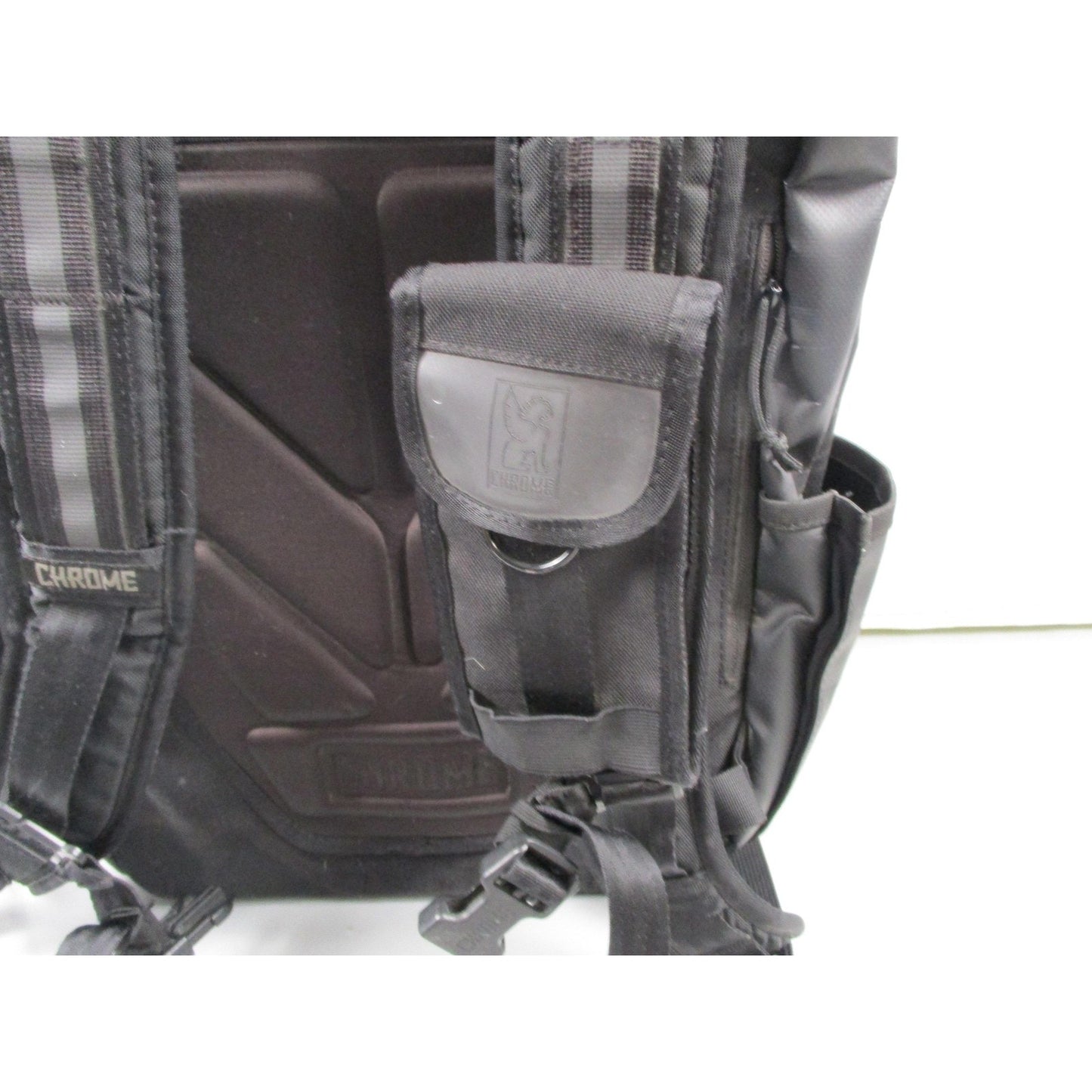 Chrome Black 18 Water Resistant Laptop Backpack Bag Men Travel Gear Urban