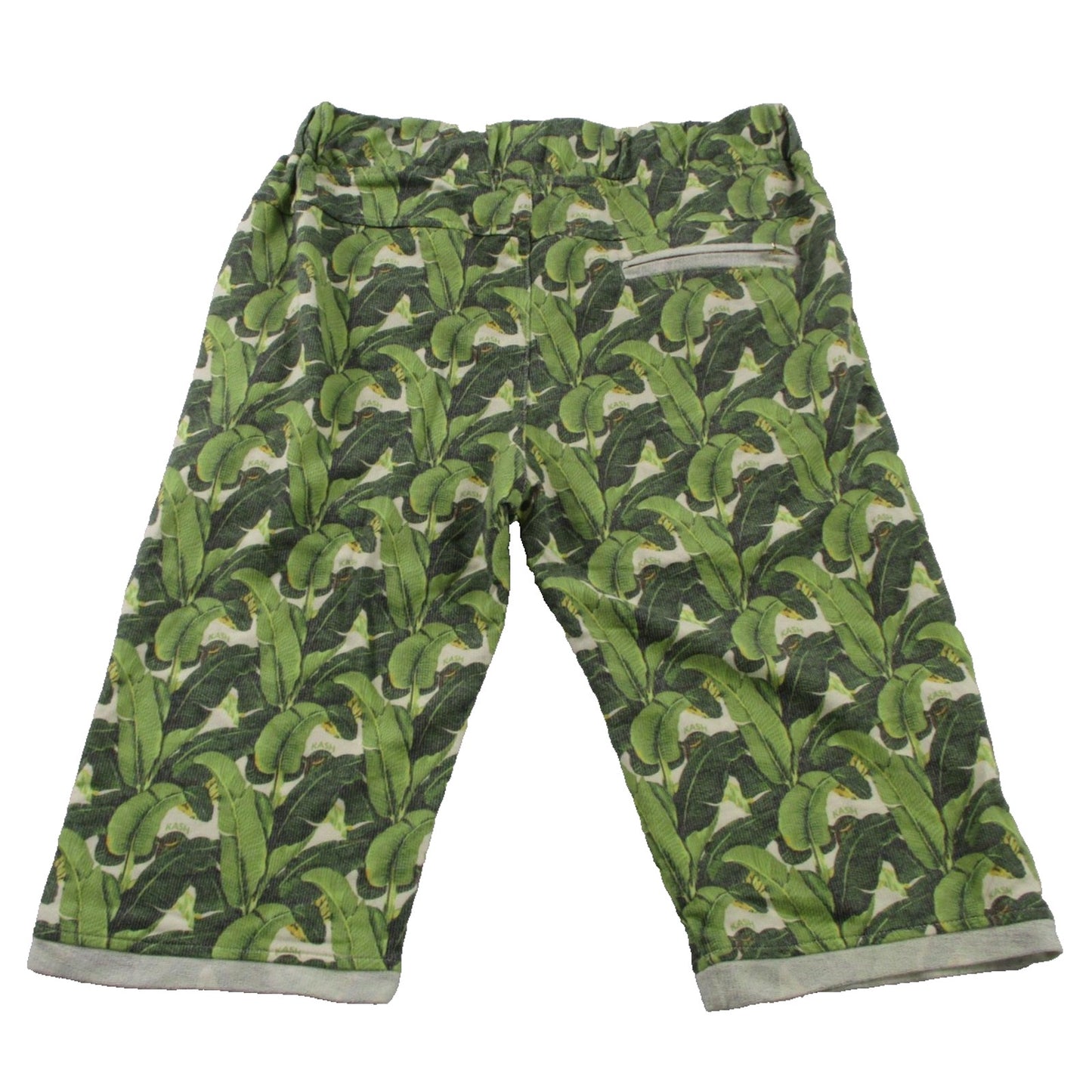 Kash Sweatsuit Set Mens Large Green Tropical Leaf Hoodie Shorts 2 Piece Usa 1674