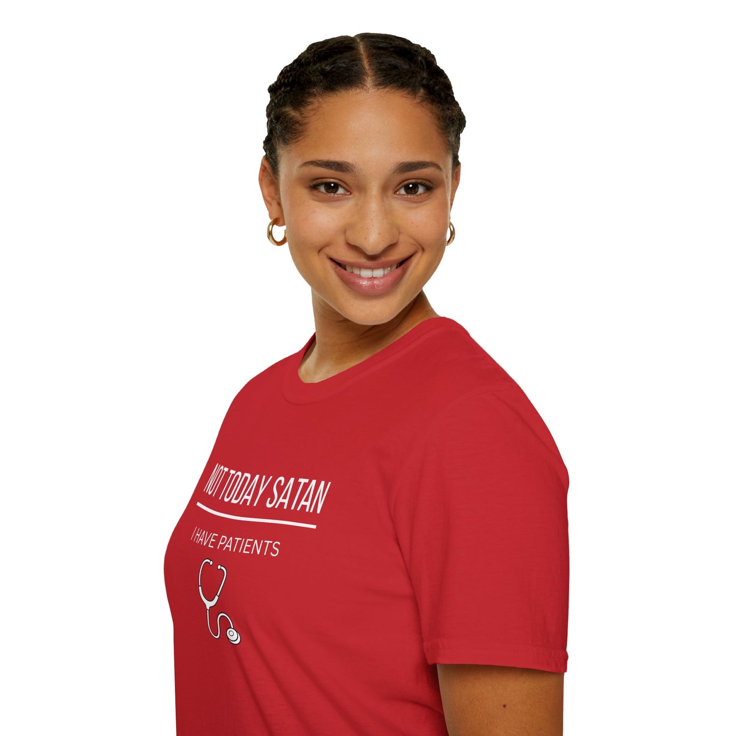 Not Today Satan I Have Patients T-Shirt — Funny Nurse Medical Tee New