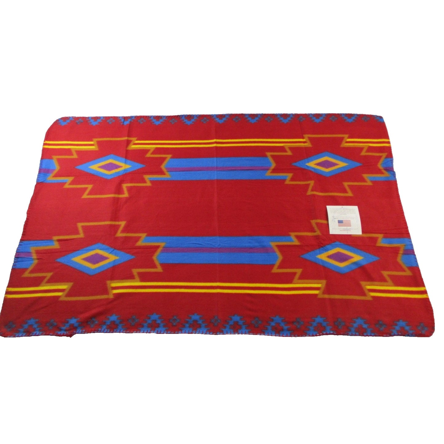 Running Strong For American Indian Youth Fleece Throw Blanket Red Southwestern